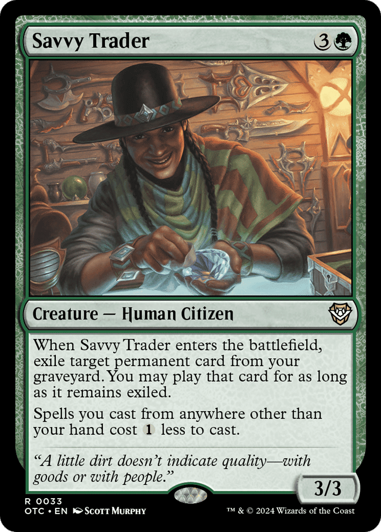 Savvy Trader — Outlaws of Thunder Junction Commander — Magic: The Gathering
