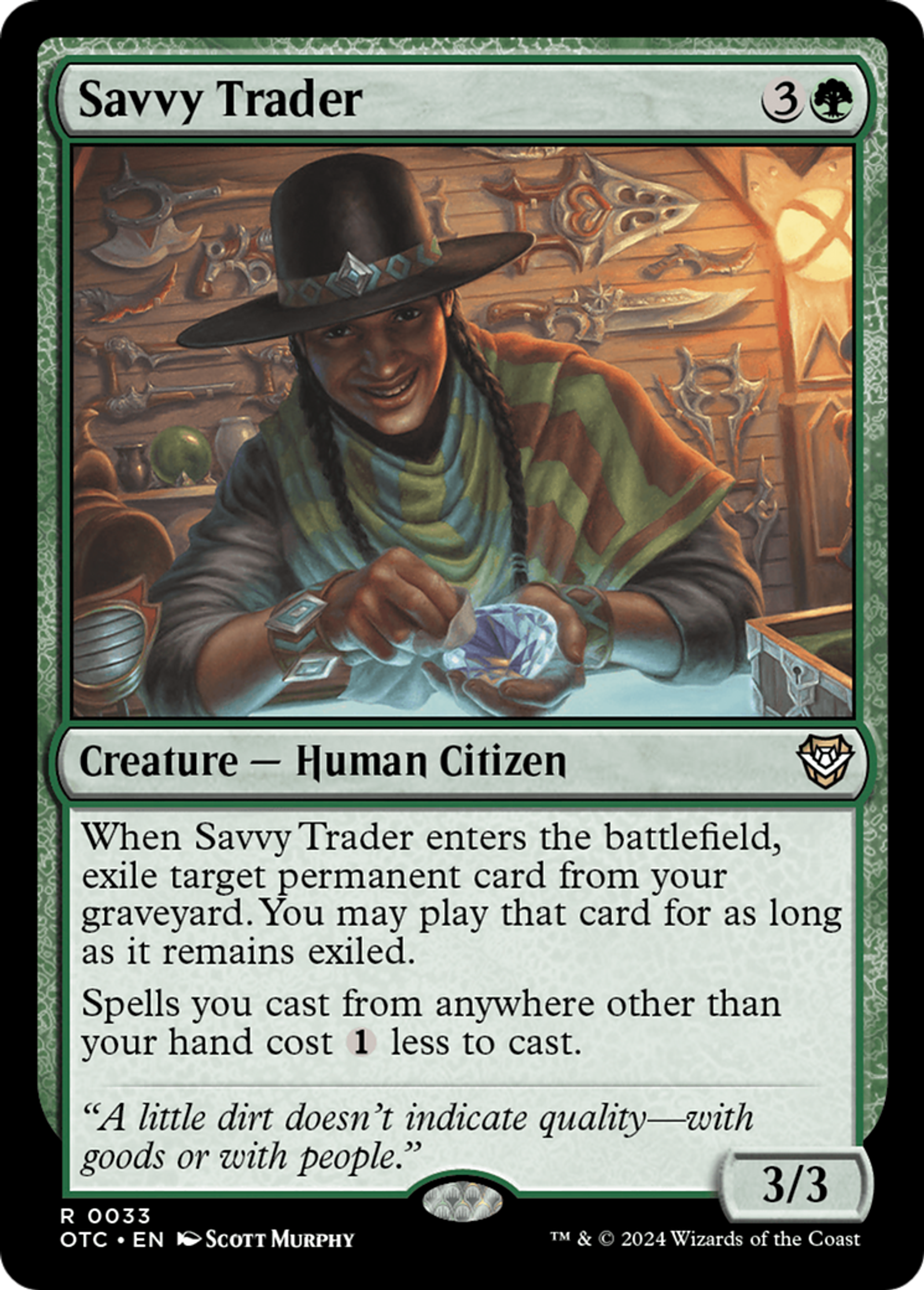 Marchand éclairé — Outlaws of Thunder Junction Commander — Magic: The Gathering