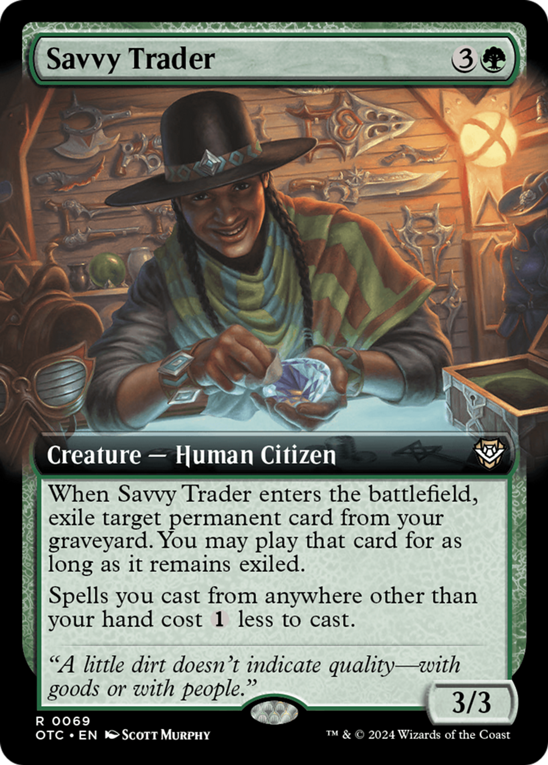 Marchand éclairé — Outlaws of Thunder Junction Commander — Magic: The Gathering