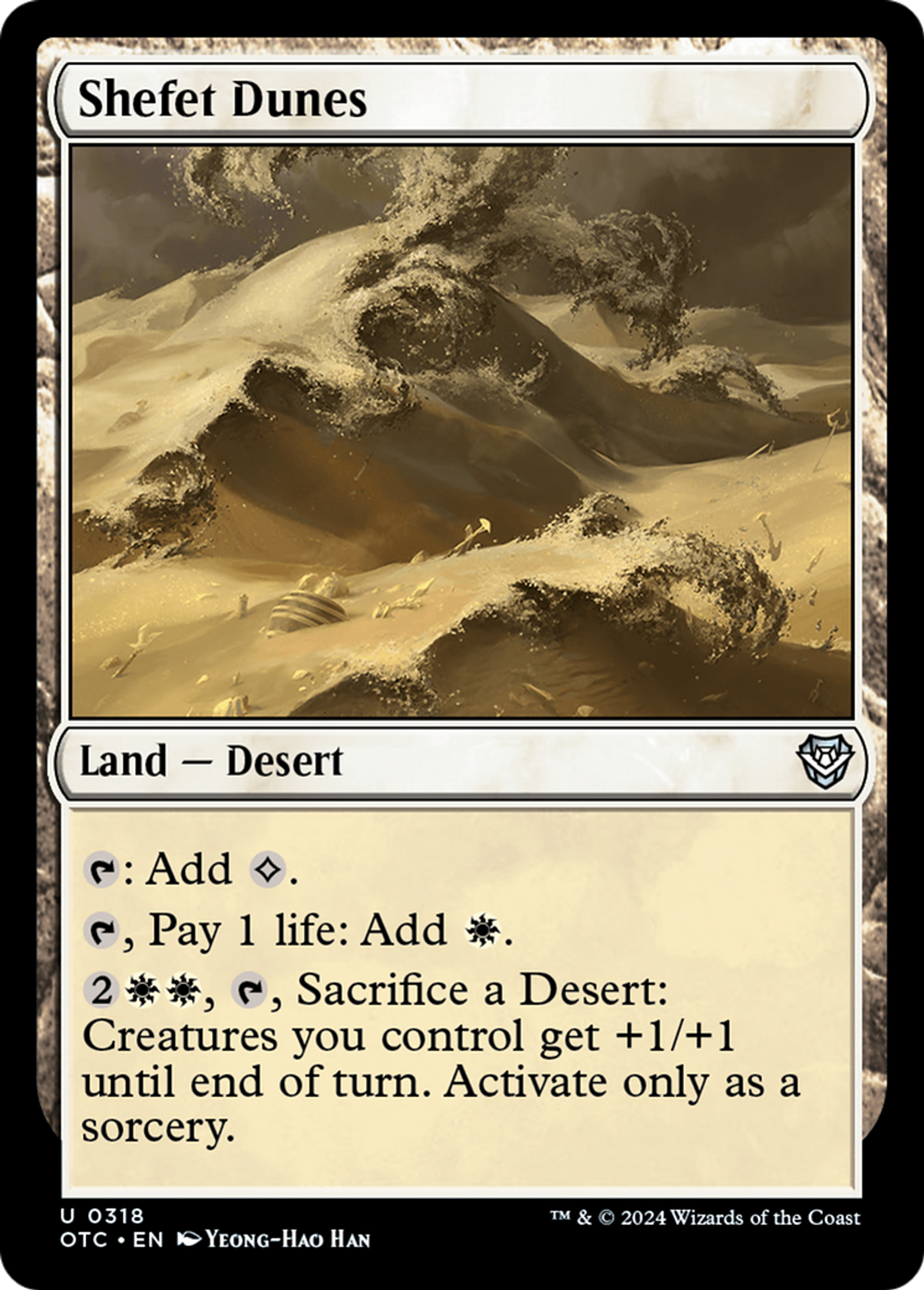 Shefet Dunes — Outlaws of Thunder Junction Commander — Magic: The Gathering