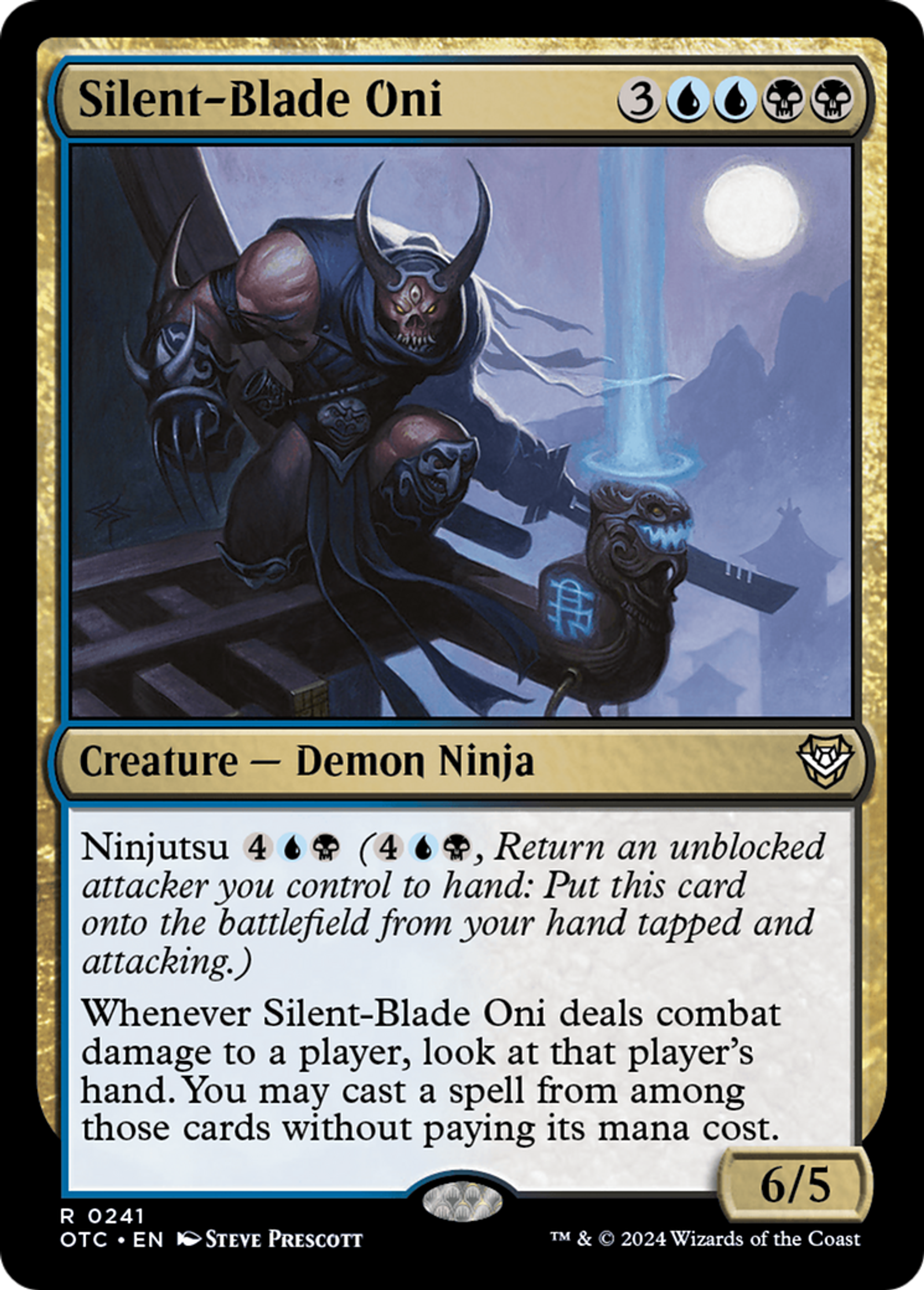Oni à la lame silencieuse — Outlaws of Thunder Junction Commander — Magic: The Gathering