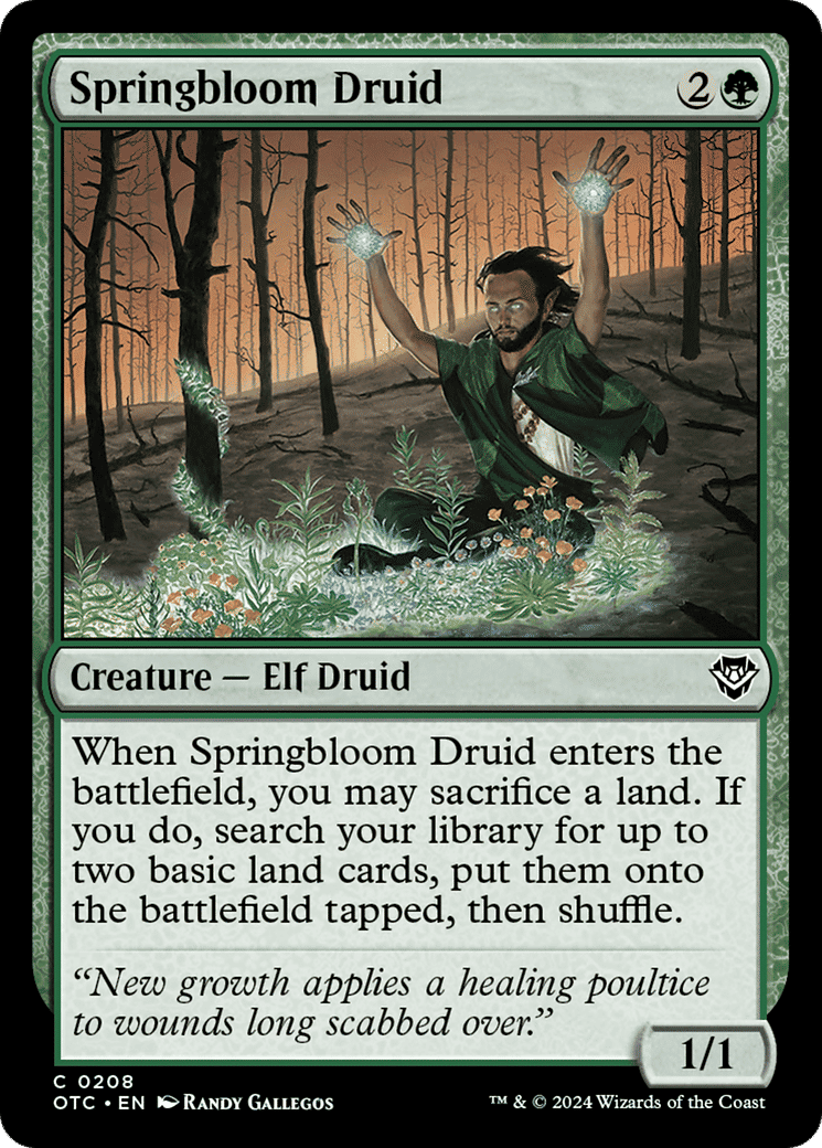 Springbloom Druid — Outlaws of Thunder Junction Commander — Magic: The Gathering