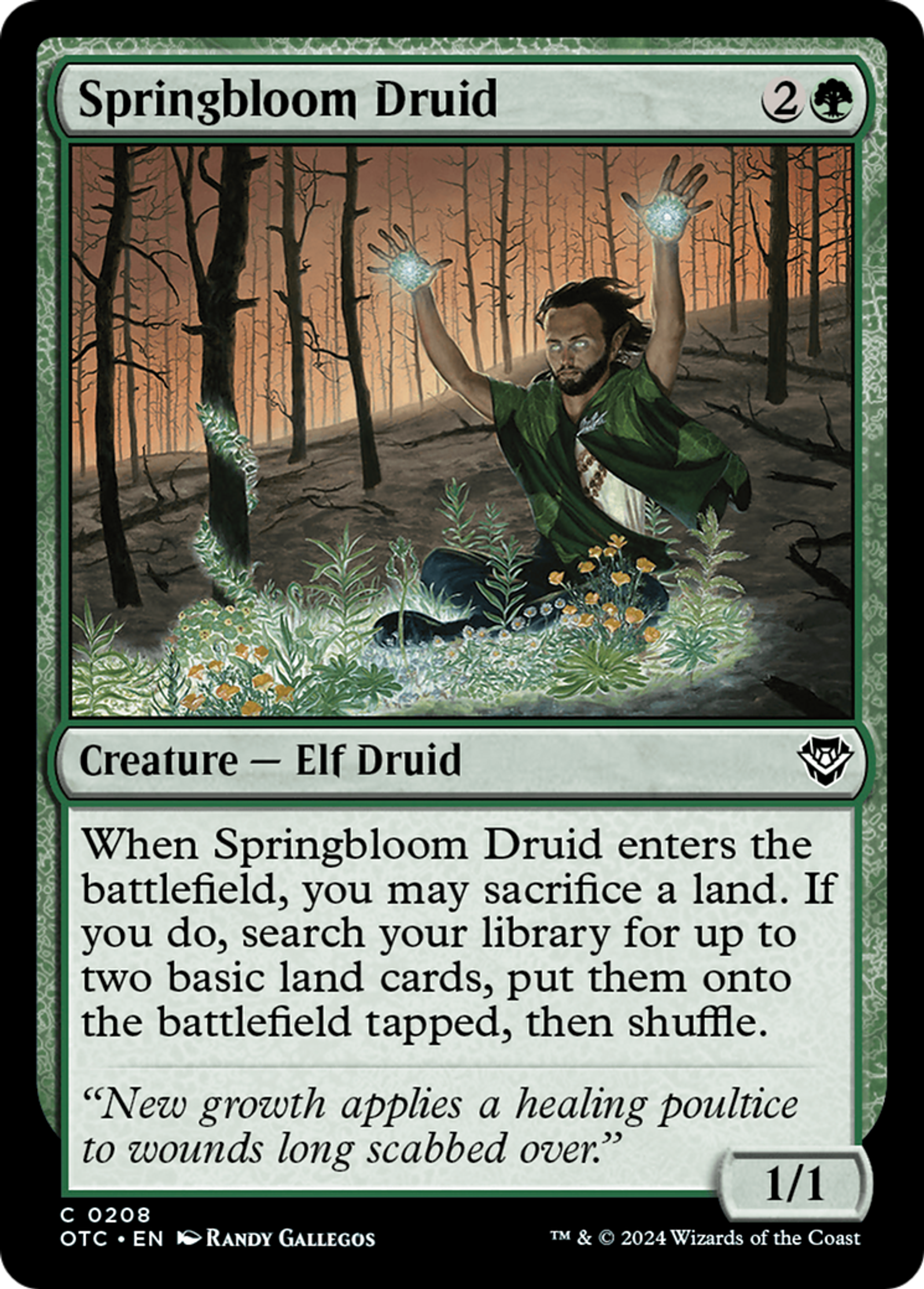 Druide du printemps — Outlaws of Thunder Junction Commander — Magic: The Gathering