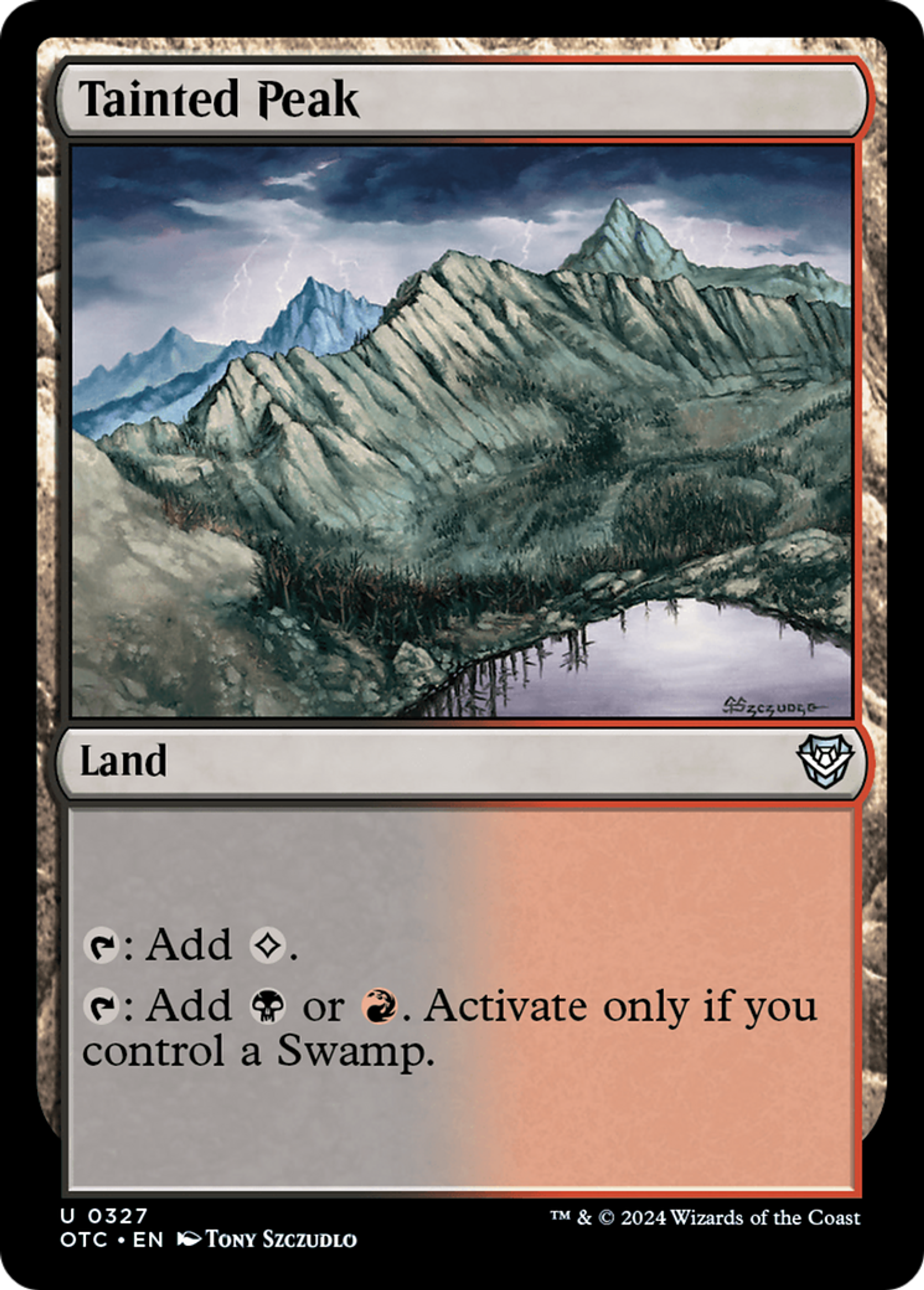 Tainted Peak — Outlaws of Thunder Junction Commander — Magic: The Gathering