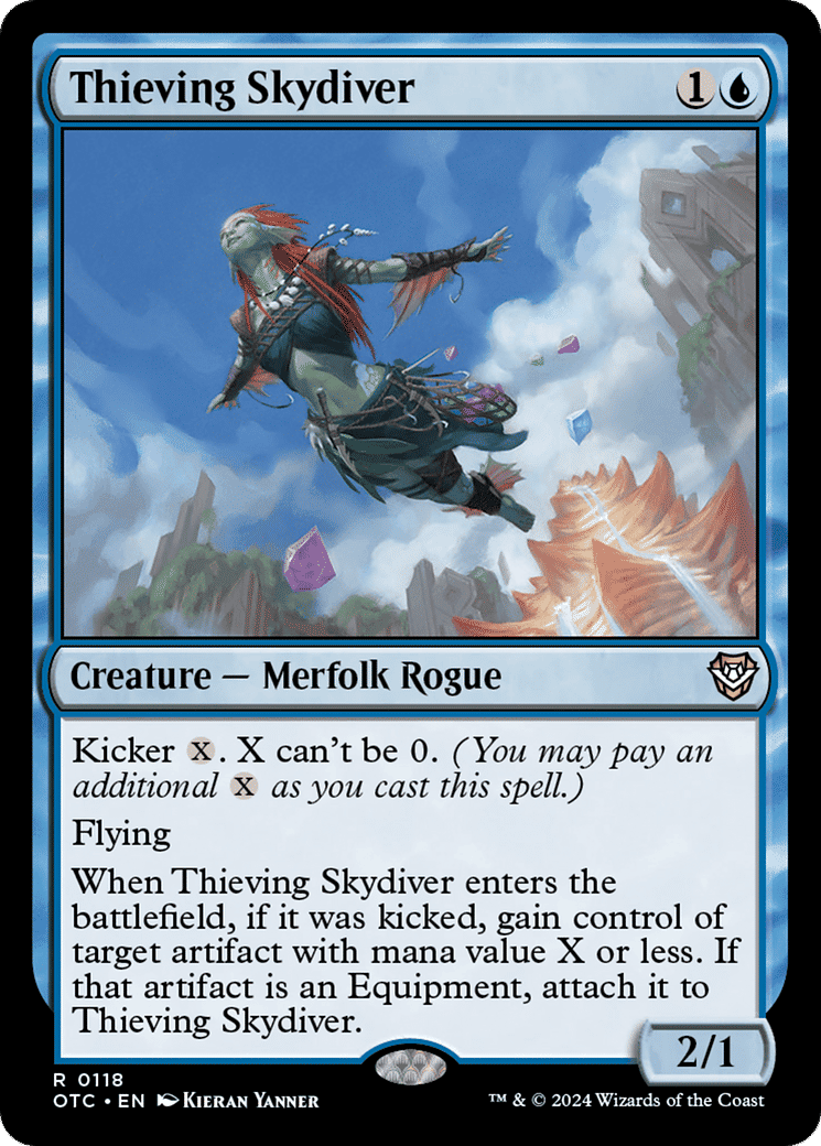 Thieving Skydiver — Outlaws of Thunder Junction Commander — Magic: The Gathering