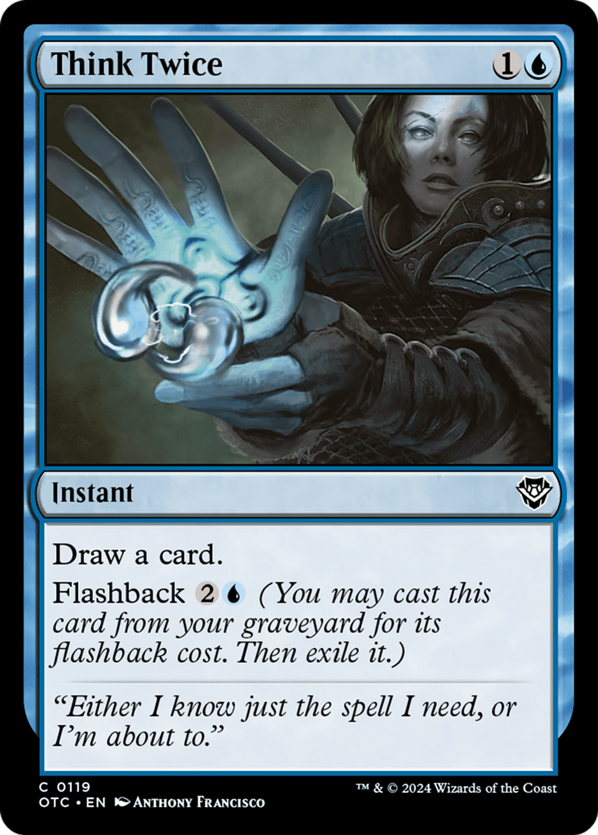 Réfléchir à deux fois — Outlaws of Thunder Junction Commander — Magic: The Gathering