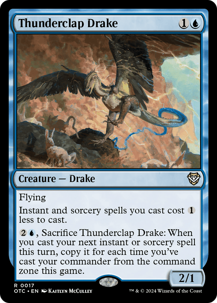 Thunderclap Drake — Outlaws of Thunder Junction Commander — Magic: The Gathering