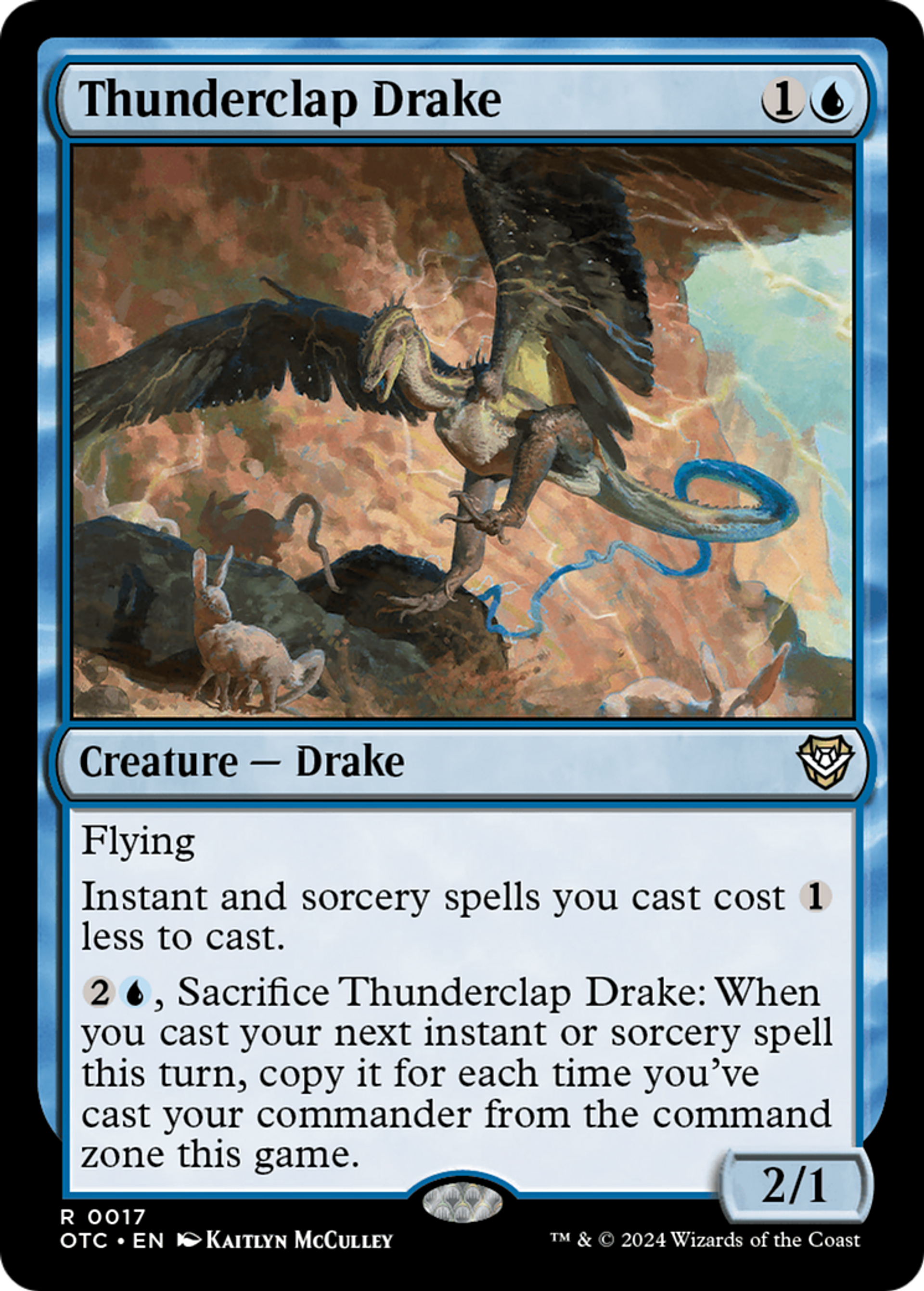 Thunderclap Drake — Outlaws of Thunder Junction Commander — Magic: The Gathering