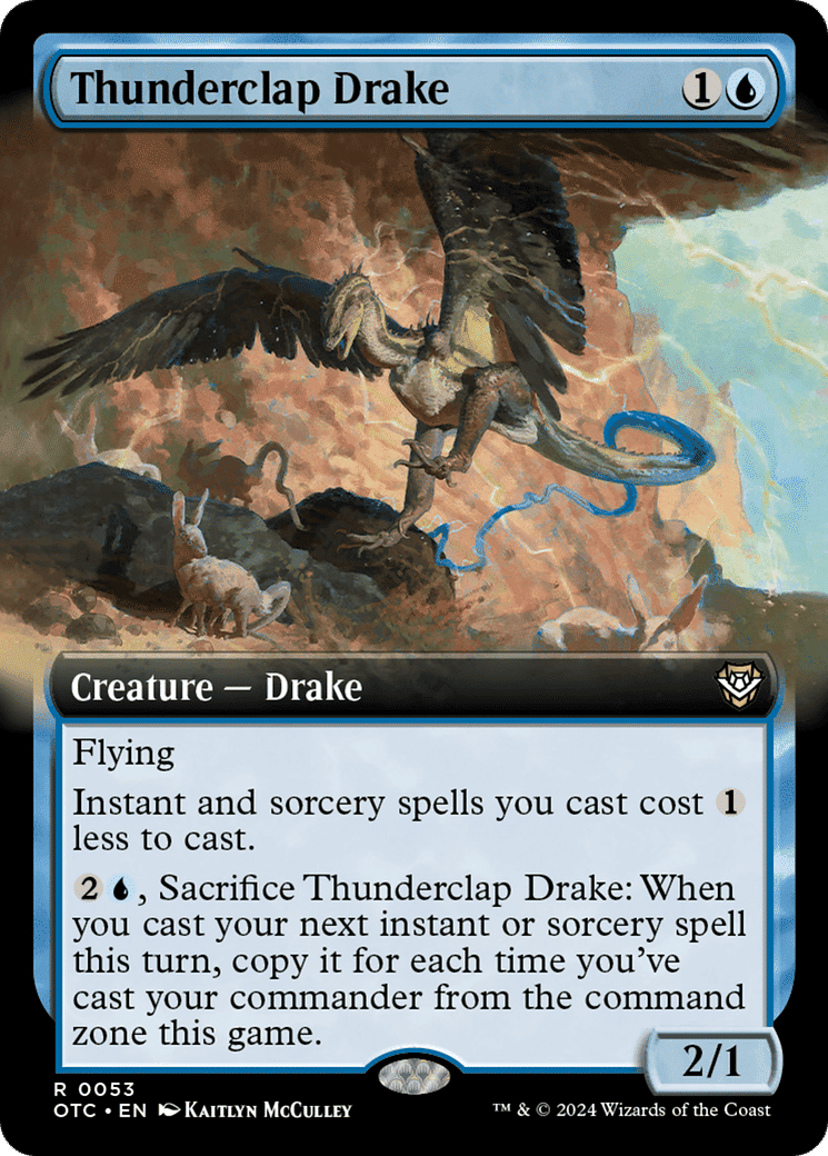 Thunderclap Drake — Outlaws of Thunder Junction Commander — Magic: The Gathering
