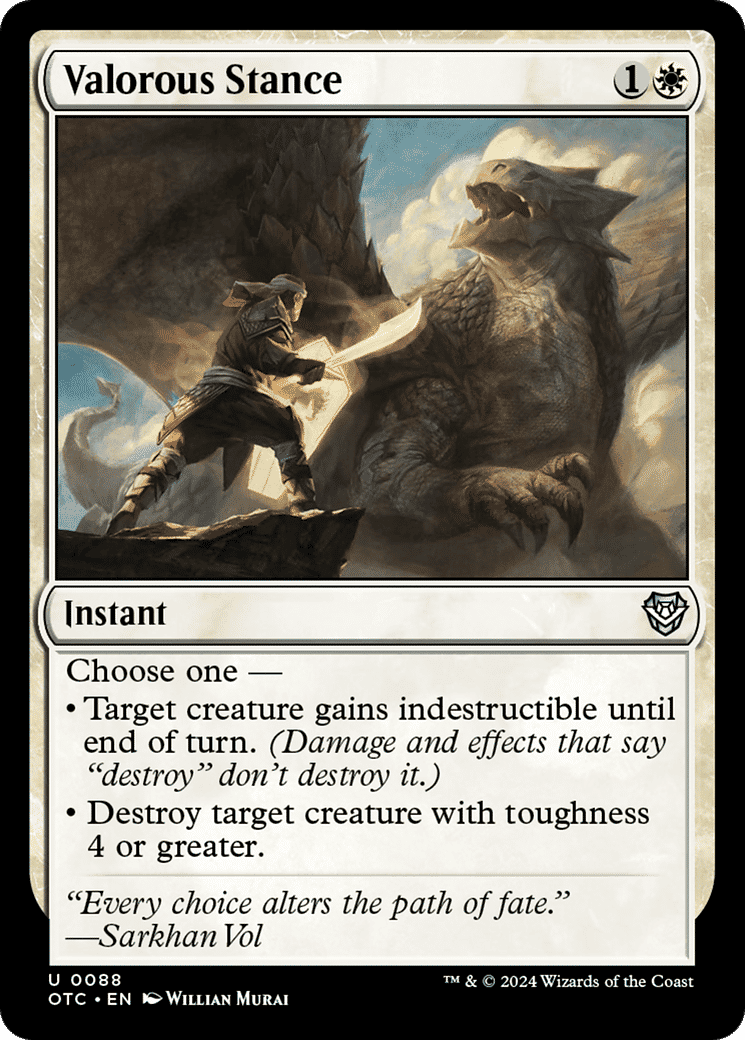 Valorous Stance — Outlaws of Thunder Junction Commander — Magic: The Gathering