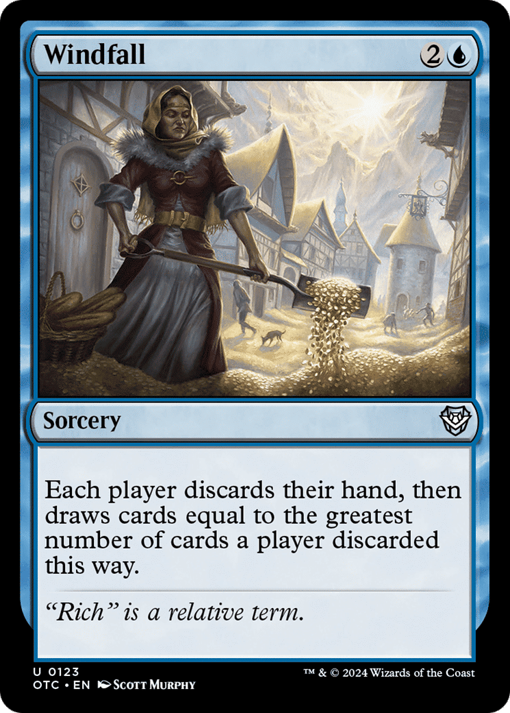 Windfall — Outlaws of Thunder Junction Commander — Magic: The Gathering