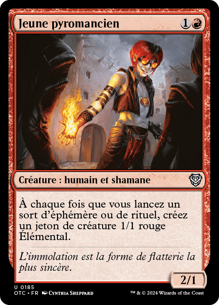 Jeune pyromancien — Outlaws of Thunder Junction Commander — Magic: The Gathering
