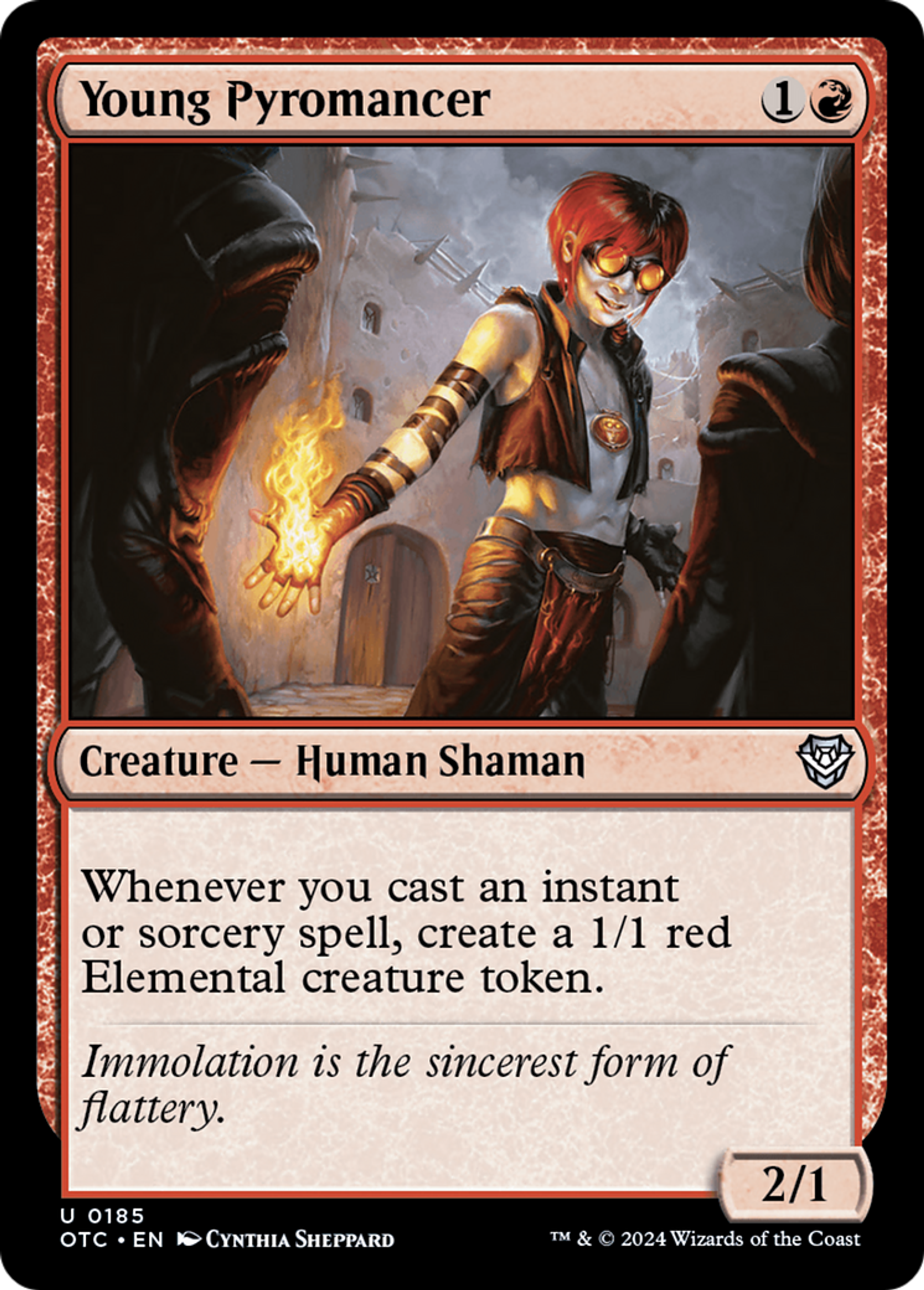 Jeune pyromancien — Outlaws of Thunder Junction Commander — Magic: The Gathering
