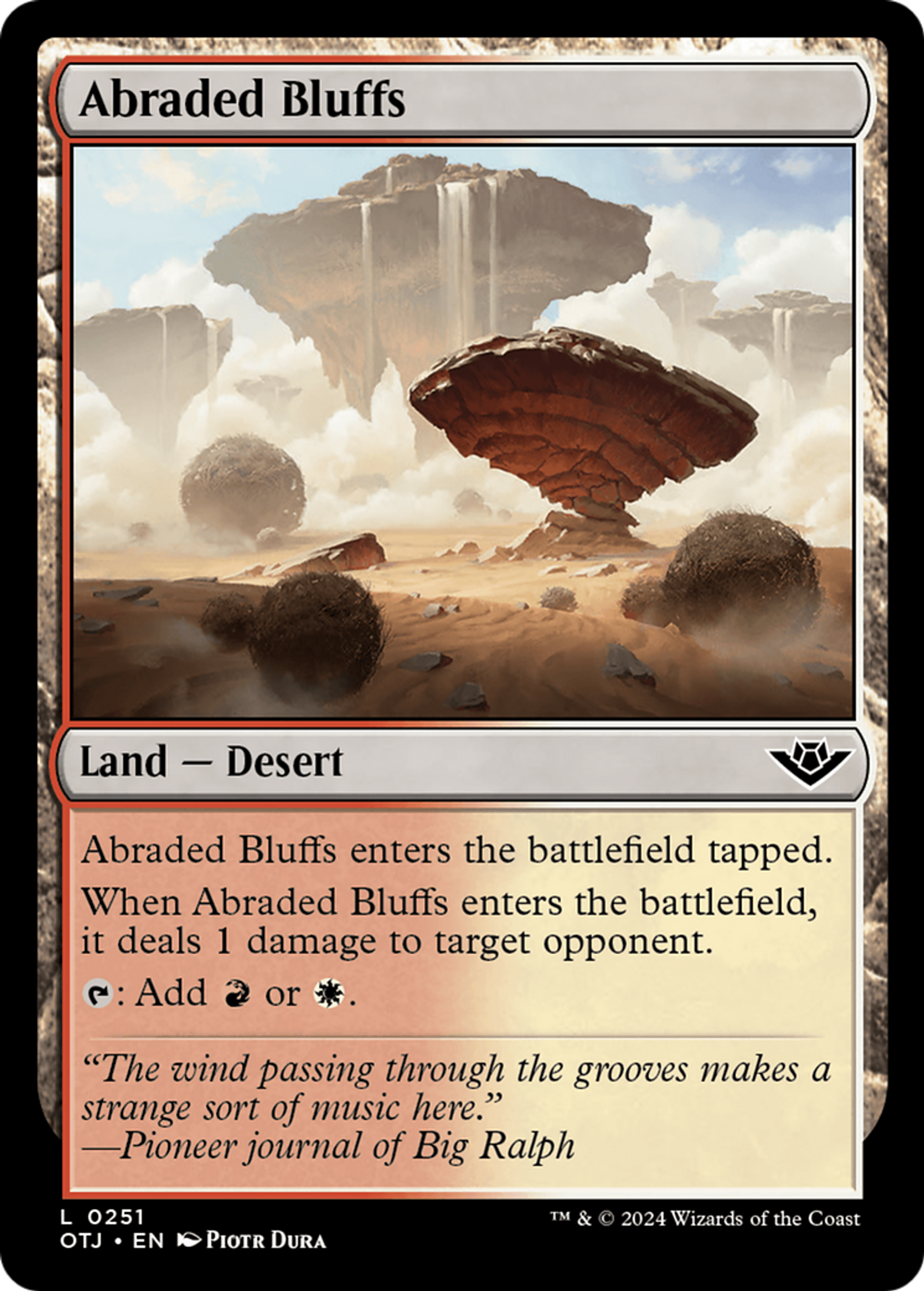 Abraded Bluffs — Outlaws of Thunder Junction — Magic: The Gathering
