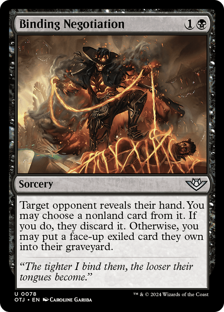 Binding Negotiation — Outlaws of Thunder Junction — Magic: The Gathering