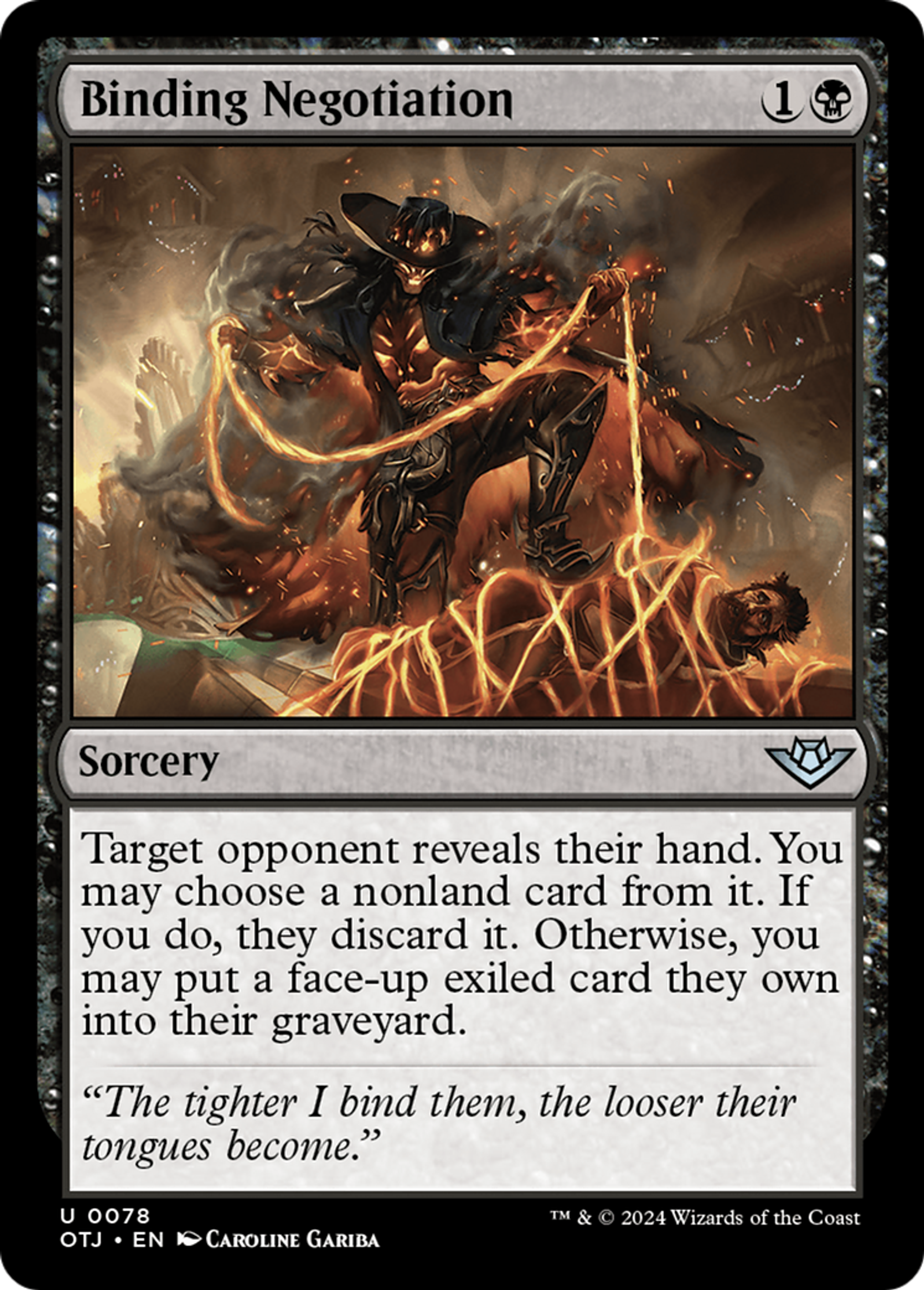 Négociation contraignante — Outlaws of Thunder Junction — Magic: The Gathering