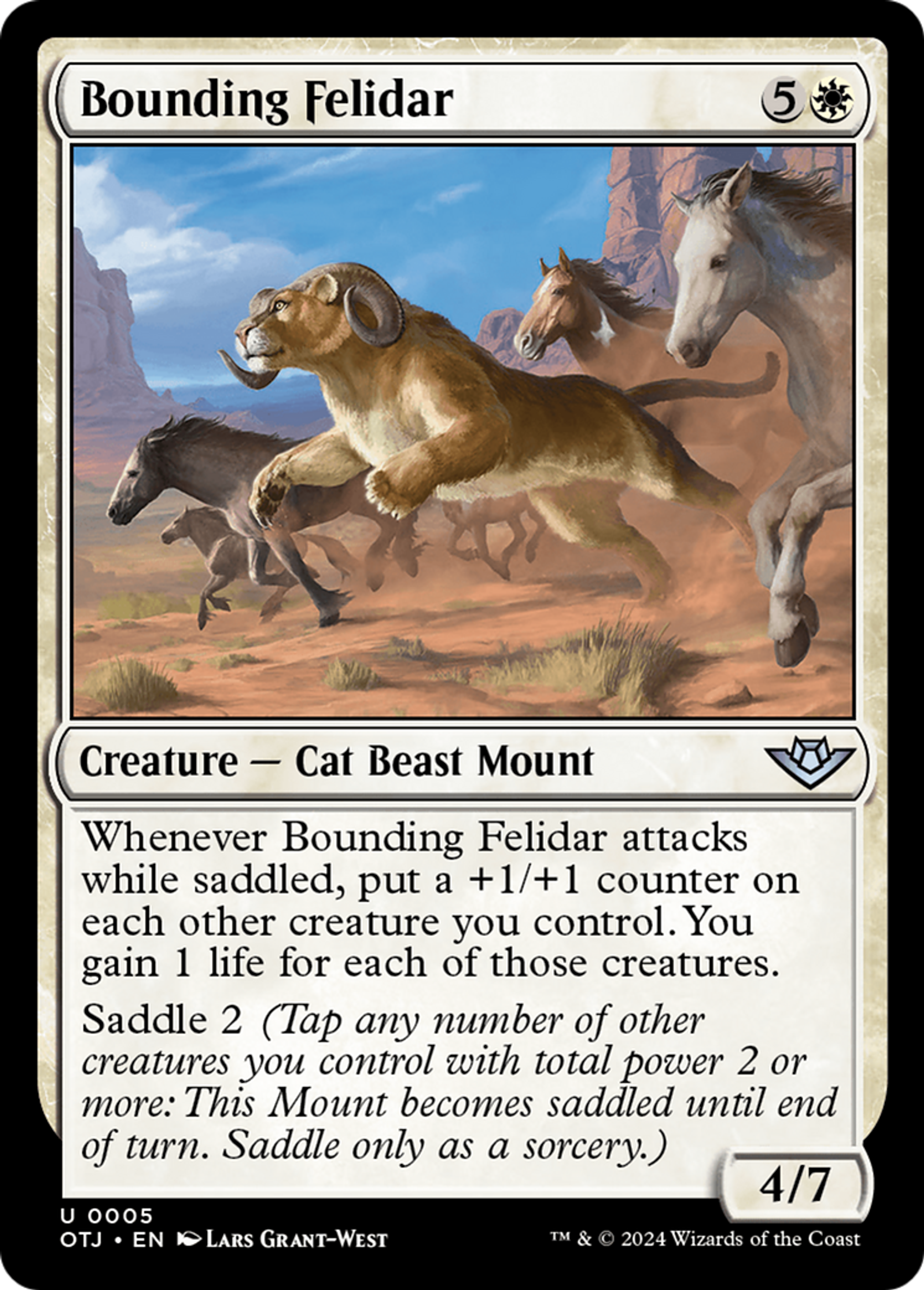 Félidar bondissant — Outlaws of Thunder Junction — Magic: The Gathering