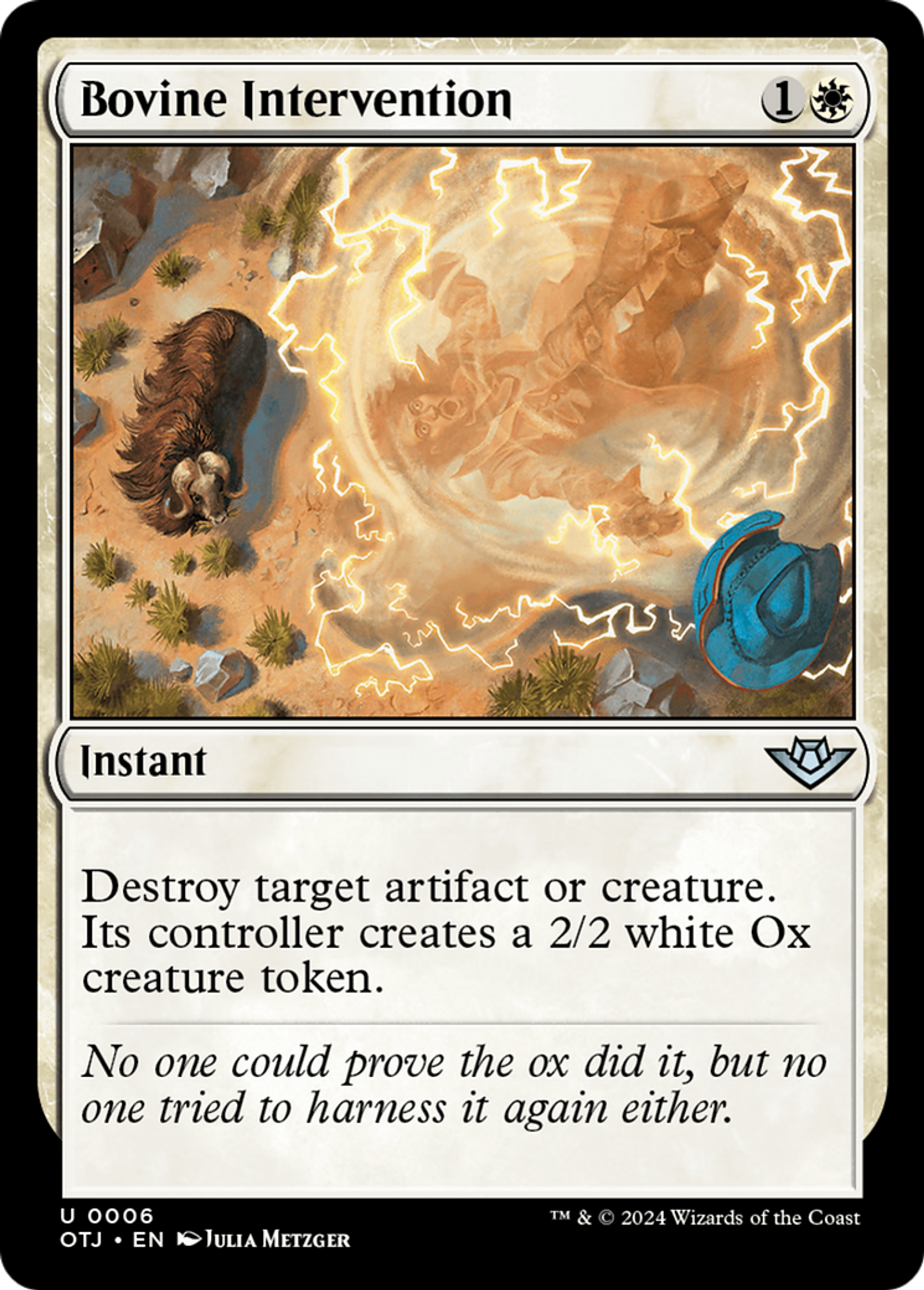 Bovine Intervention — Outlaws of Thunder Junction — Magic: The Gathering