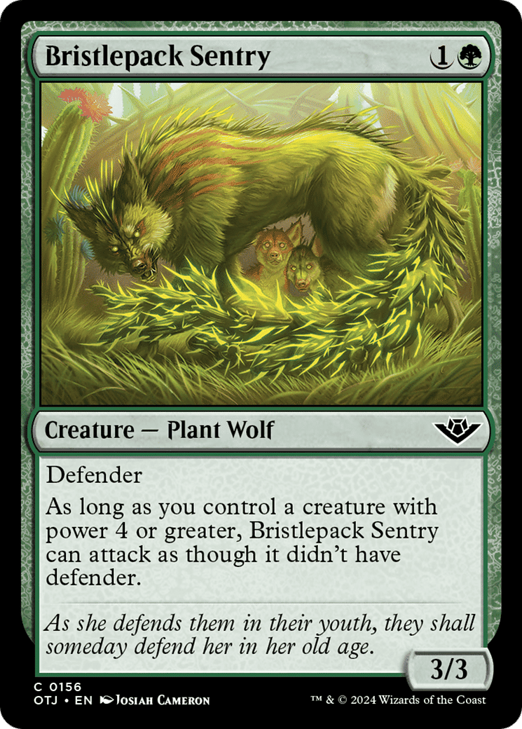 Bristlepack Sentry — Outlaws of Thunder Junction — Magic: The Gathering