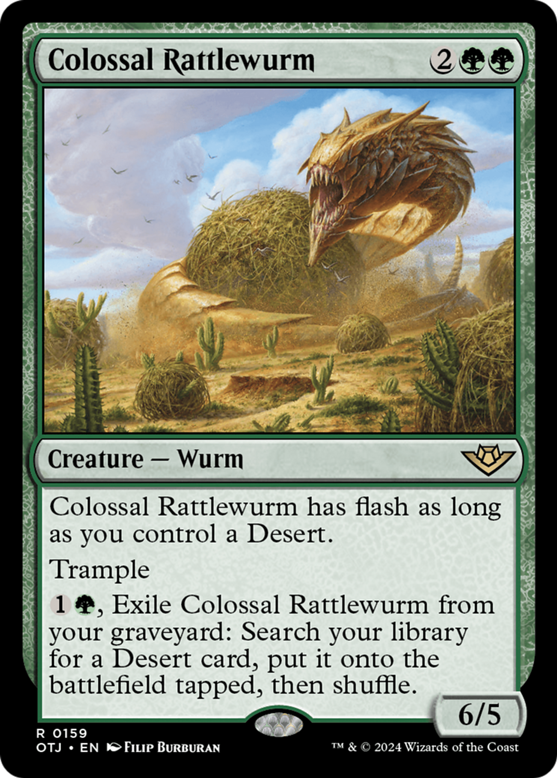Guivre-crotale colossale — Outlaws of Thunder Junction — Magic: The Gathering