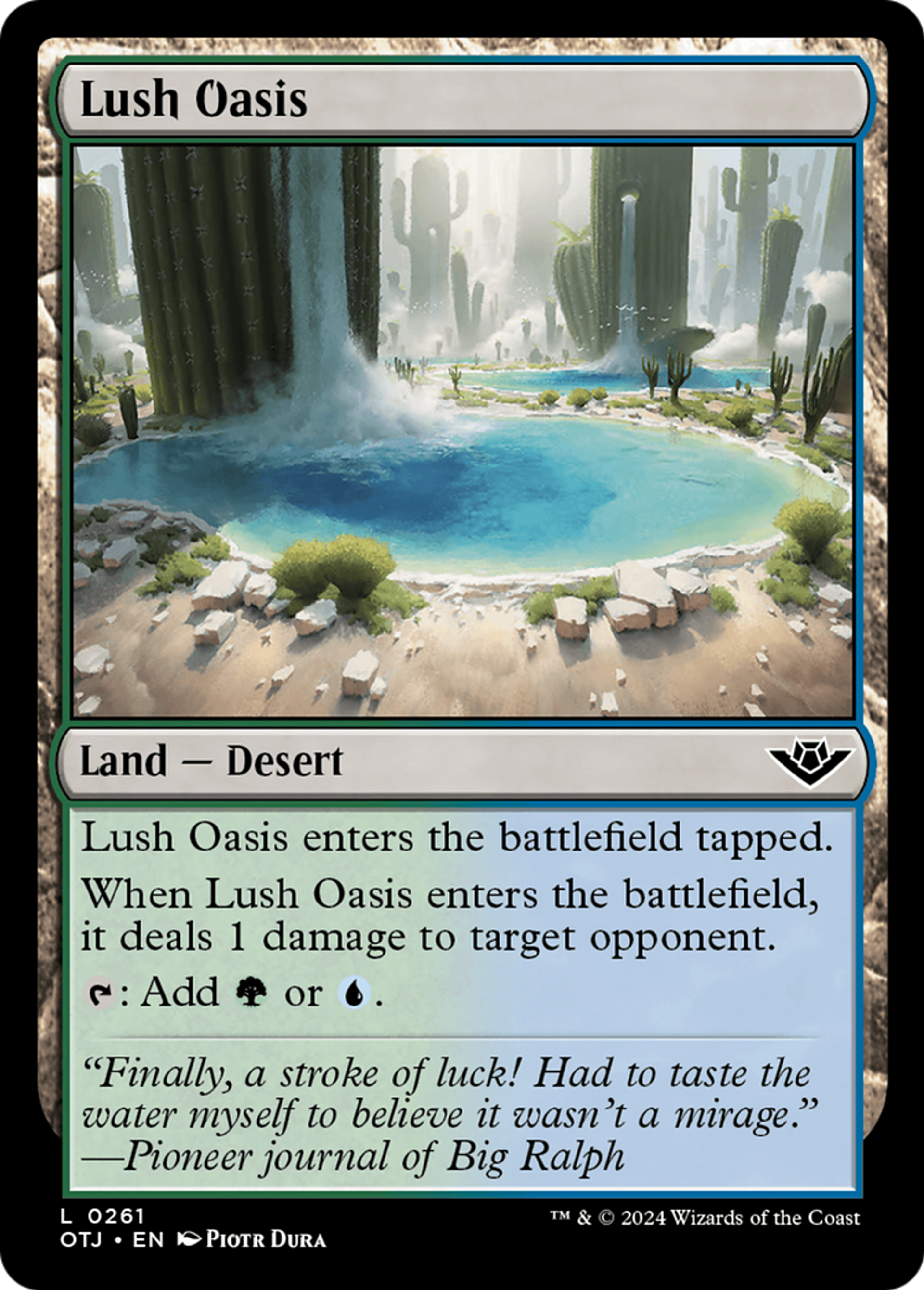 Oasis luxuriante — Outlaws of Thunder Junction — Magic: The Gathering