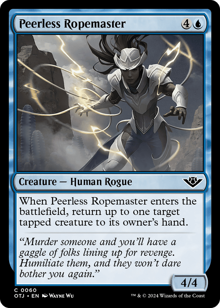 Peerless Ropemaster — Outlaws of Thunder Junction — Magic: The Gathering
