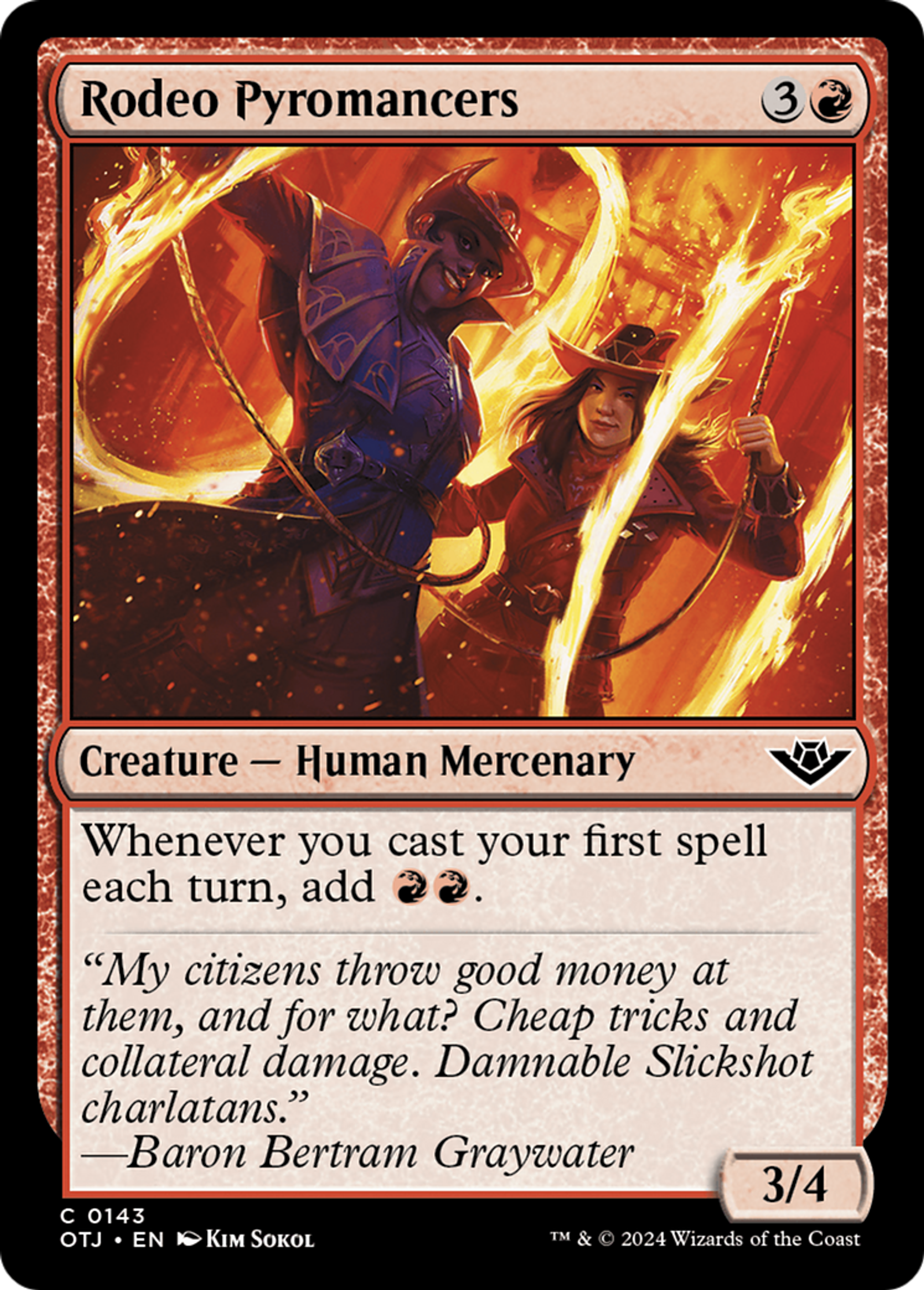 Rodeo Pyromancers — Outlaws of Thunder Junction — Magic: The Gathering