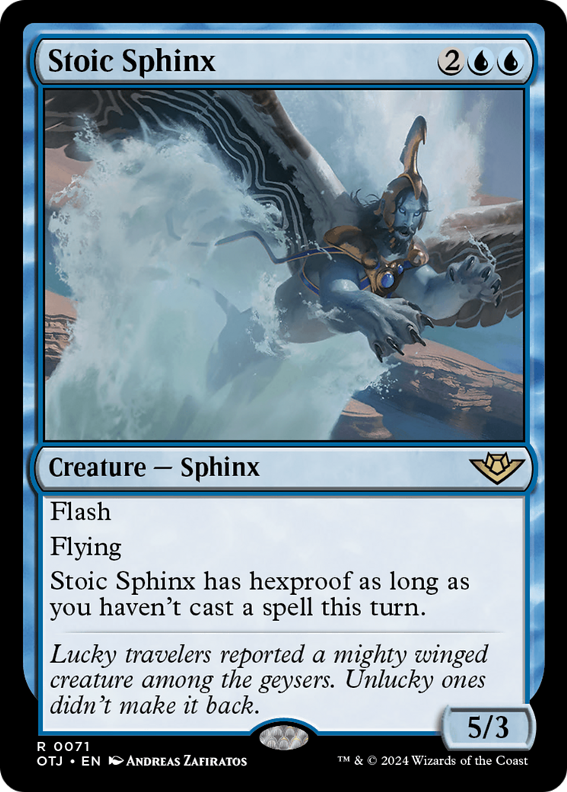 Stoic Sphinx — Outlaws of Thunder Junction — Magic: The Gathering