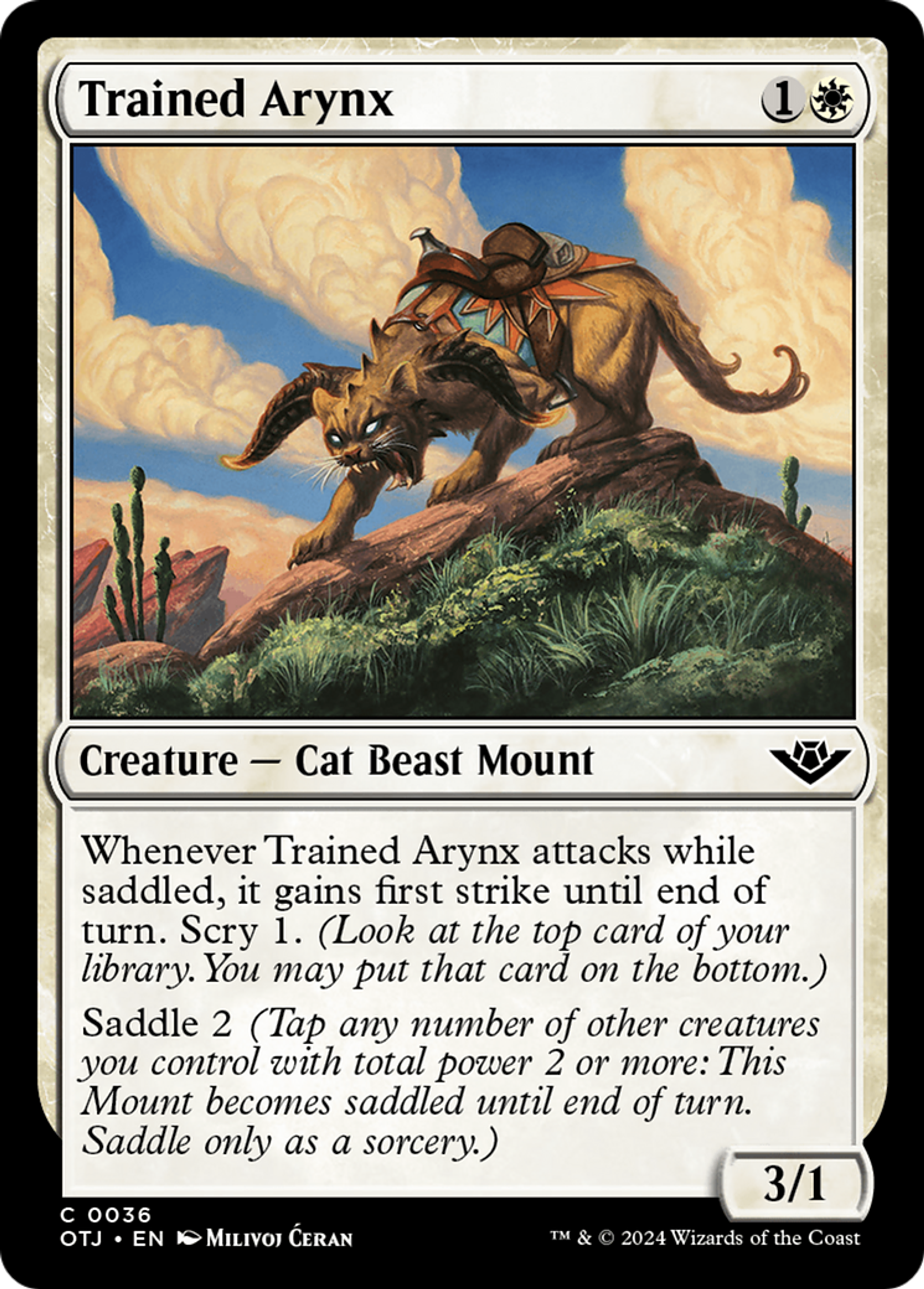 Trained Arynx — Outlaws of Thunder Junction — Magic: The Gathering
