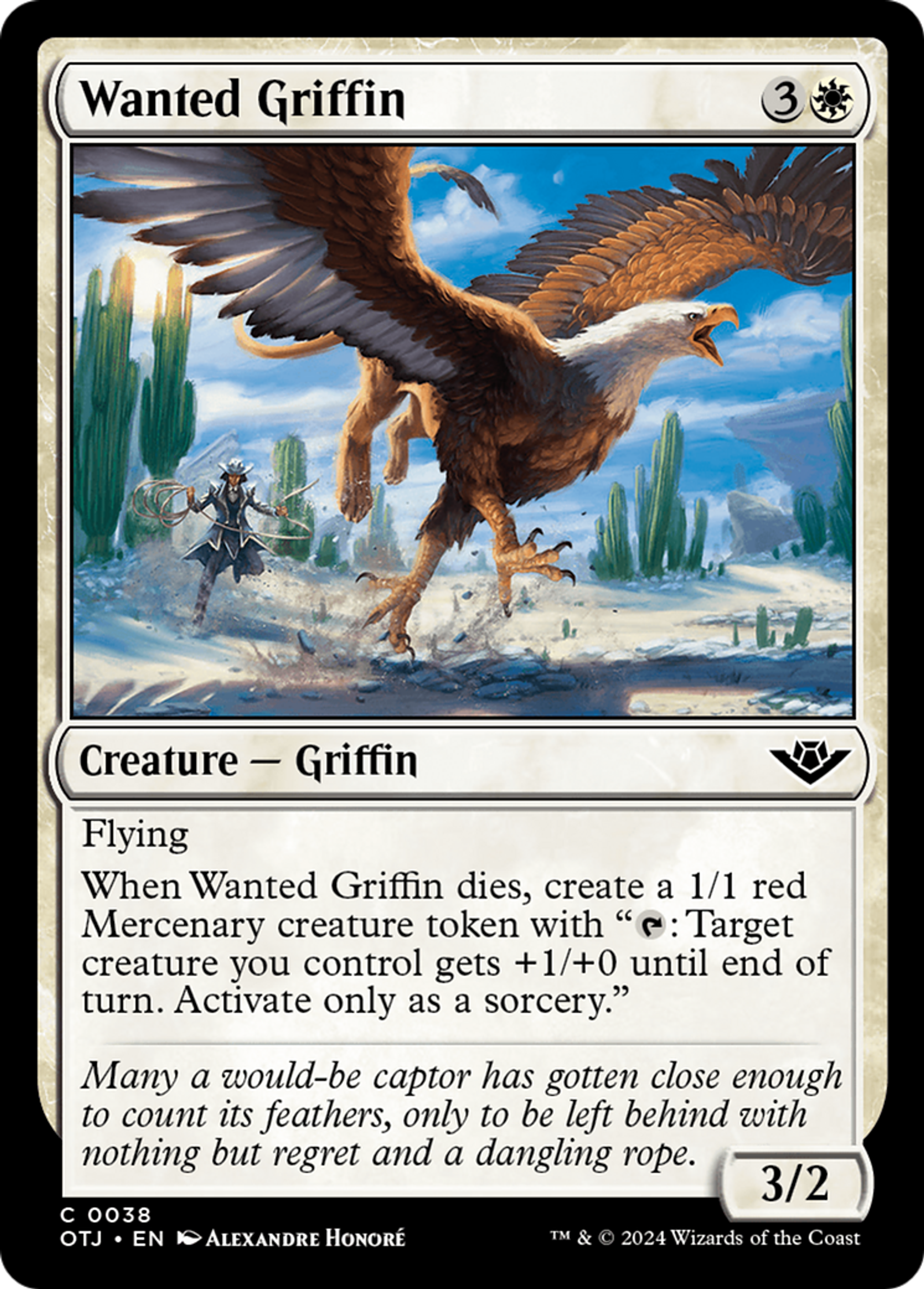 Wanted Griffin — Outlaws of Thunder Junction — Magic: The Gathering