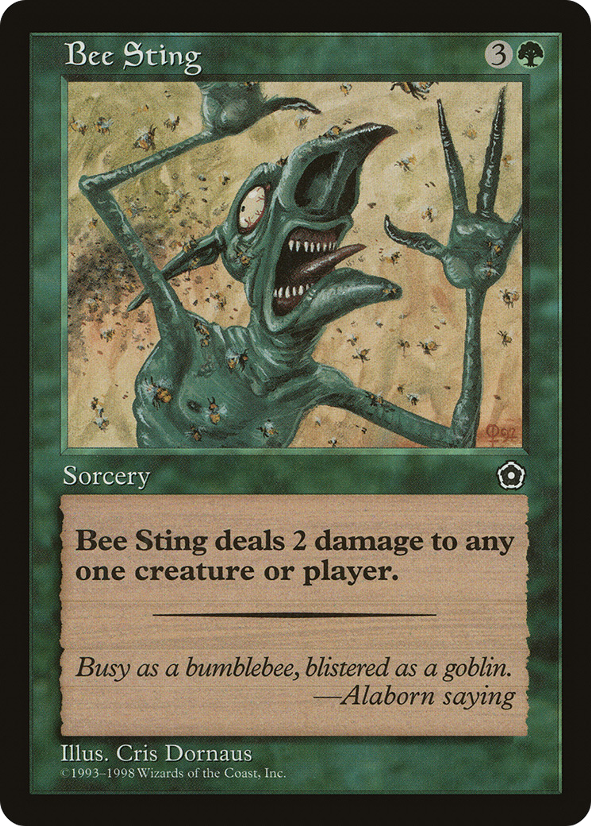 Bee Sting — Portal Second Age — Magic: The Gathering