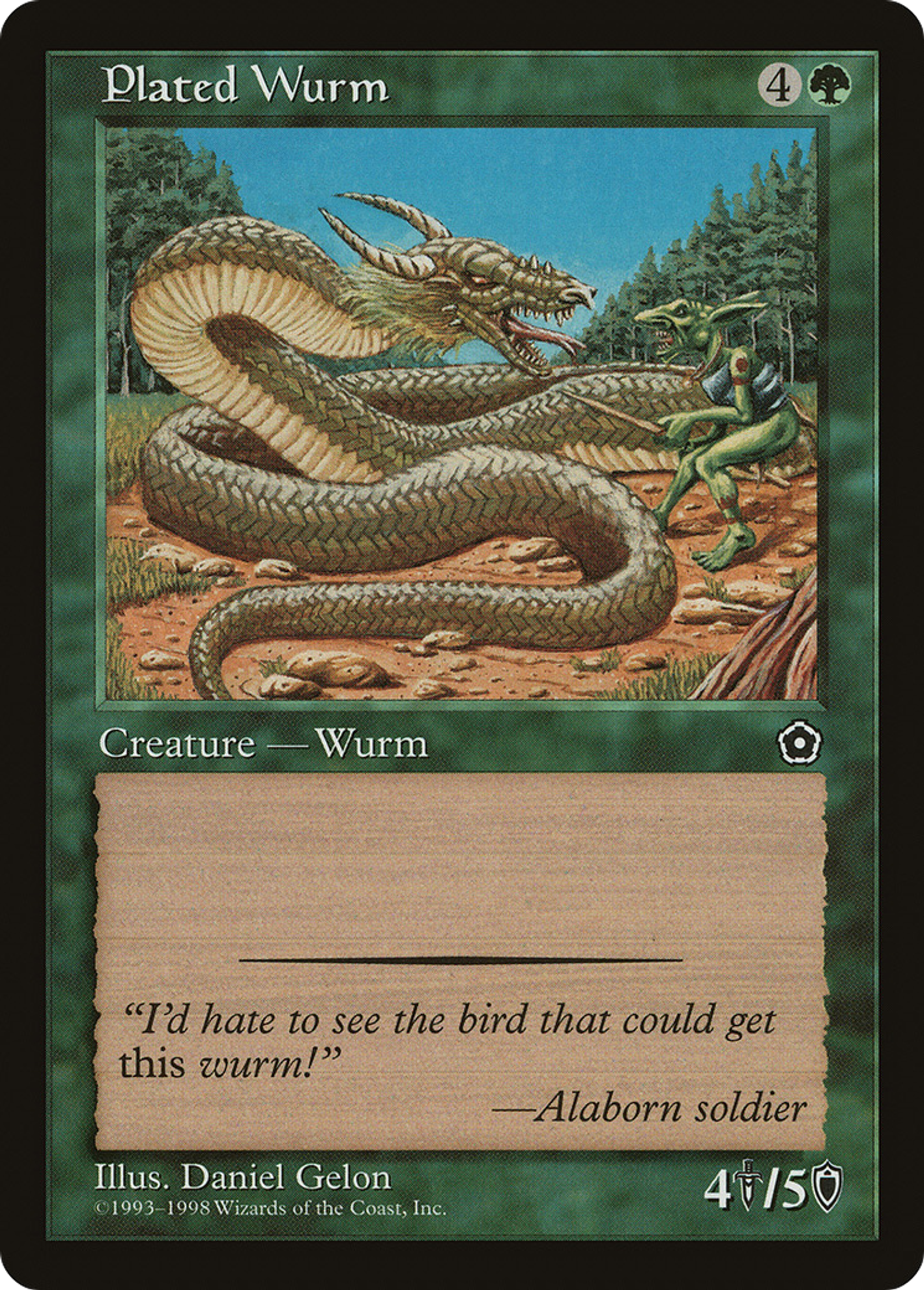 Guivre a plaques — Portal Second Age — Magic: The Gathering