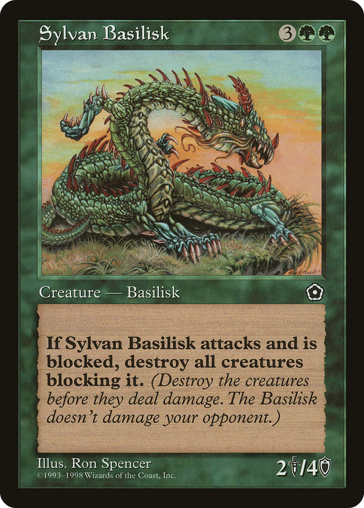 Sylvan Basilisk — Portal Second Age — Magic: The Gathering