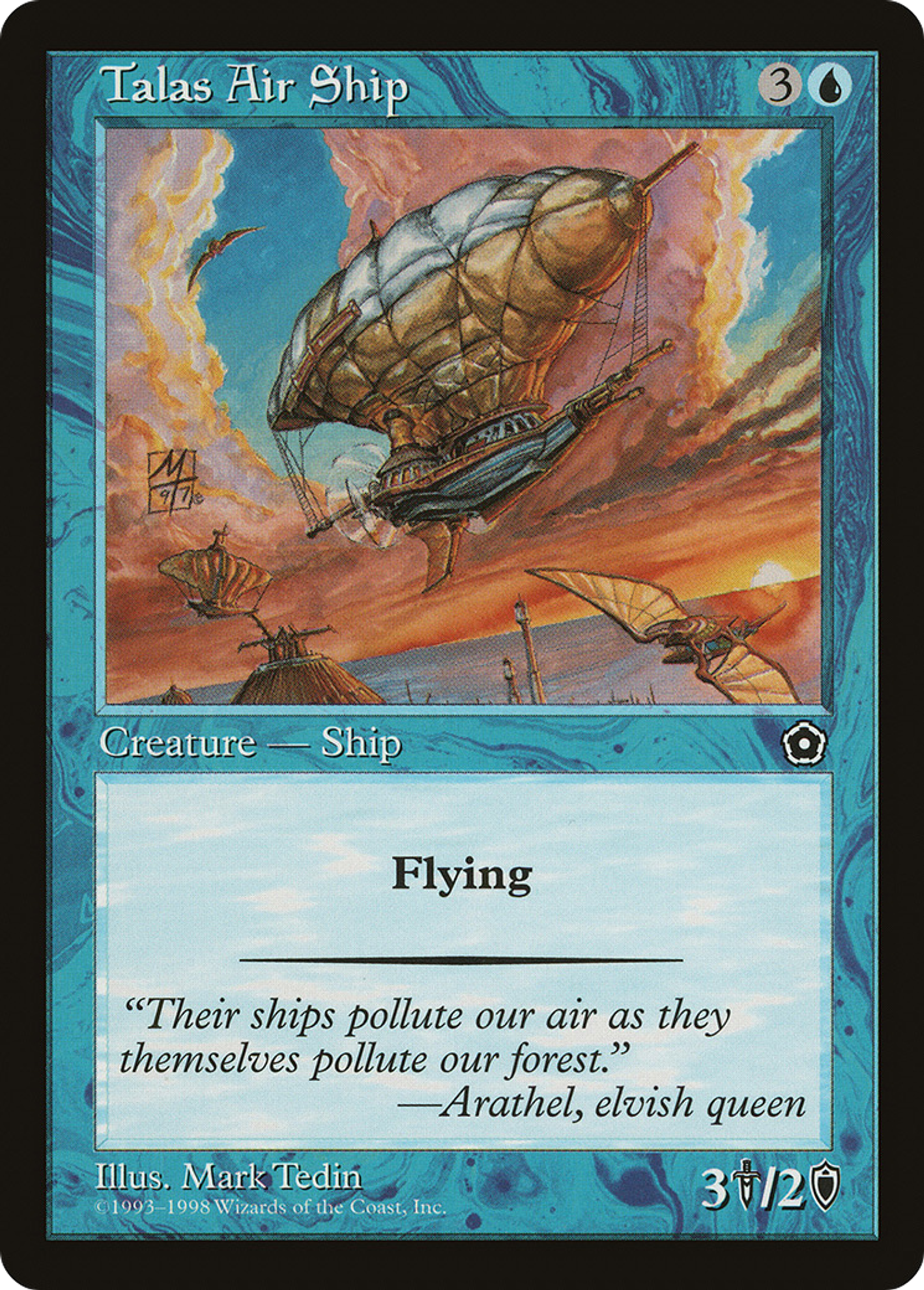 Vaisseau volant talien — Portal Second Age — Magic: The Gathering