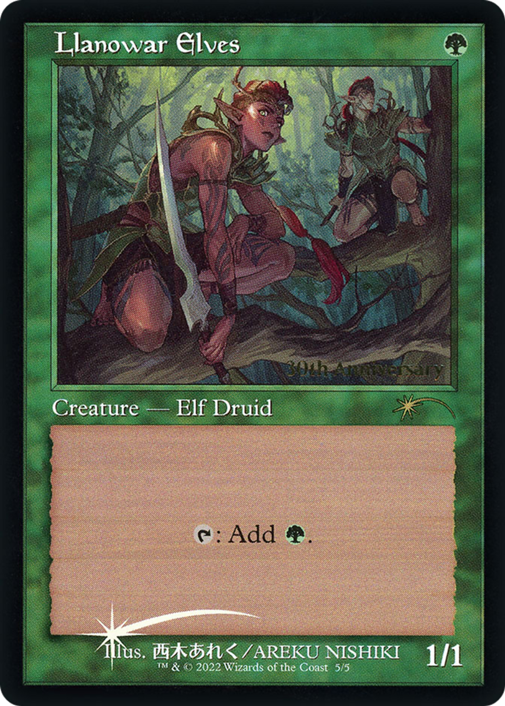 Elfes de Llanowar — 30th Anniversary History Promos — Magic: The Gathering
