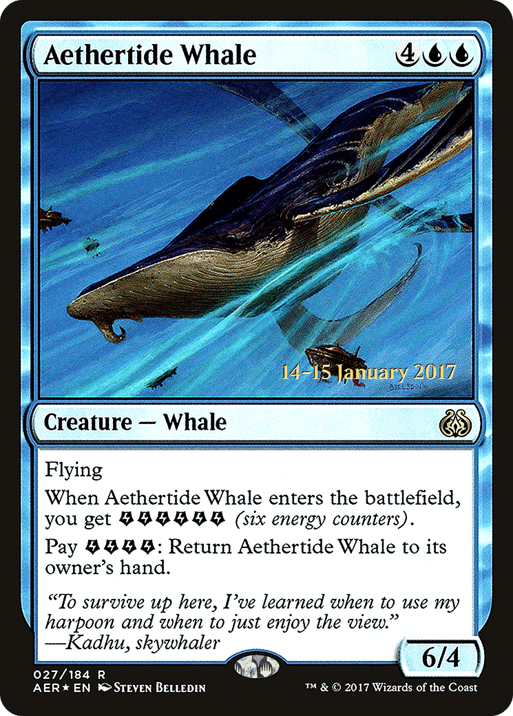 Aethertide Whale — Aether Revolt Promos — Magic: The Gathering