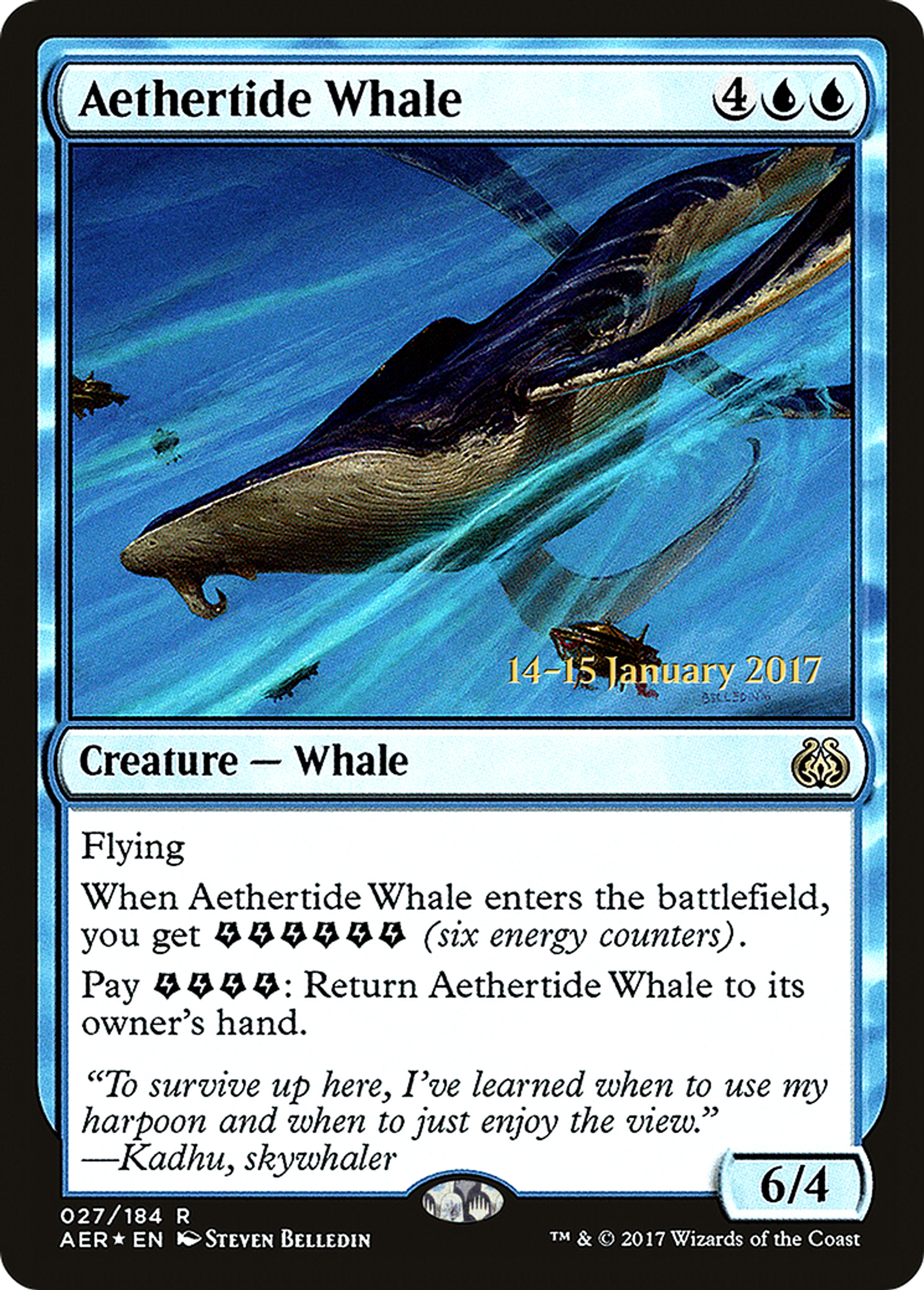 Aethertide Whale — Aether Revolt Promos — Magic: The Gathering