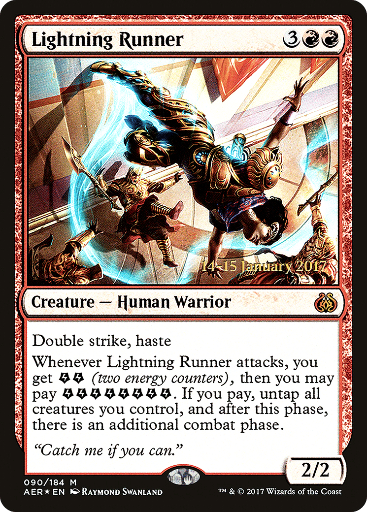 Lightning Runner — Aether Revolt Promos — Magic: The Gathering