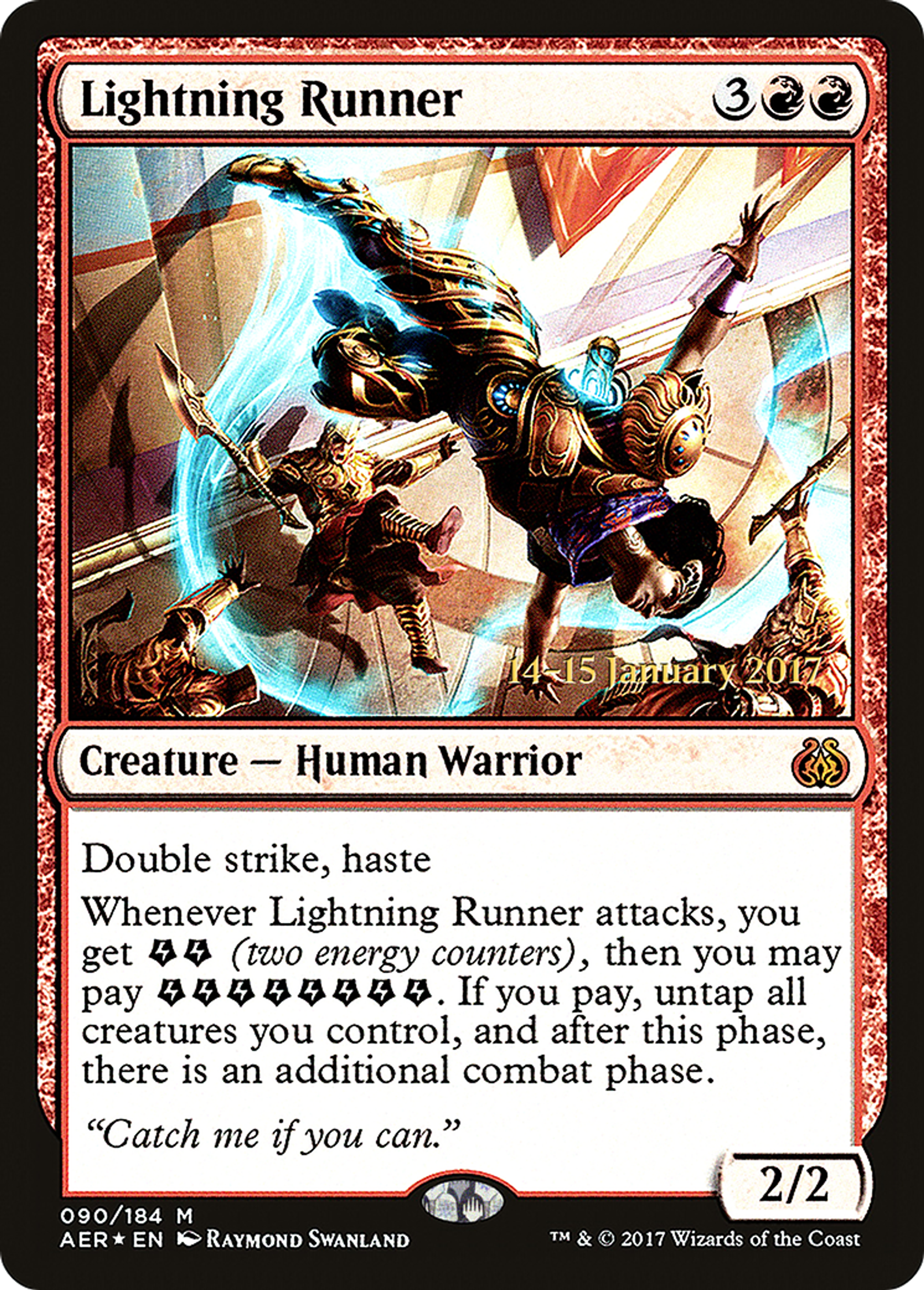 Lightning Runner — Aether Revolt Promos — Magic: The Gathering