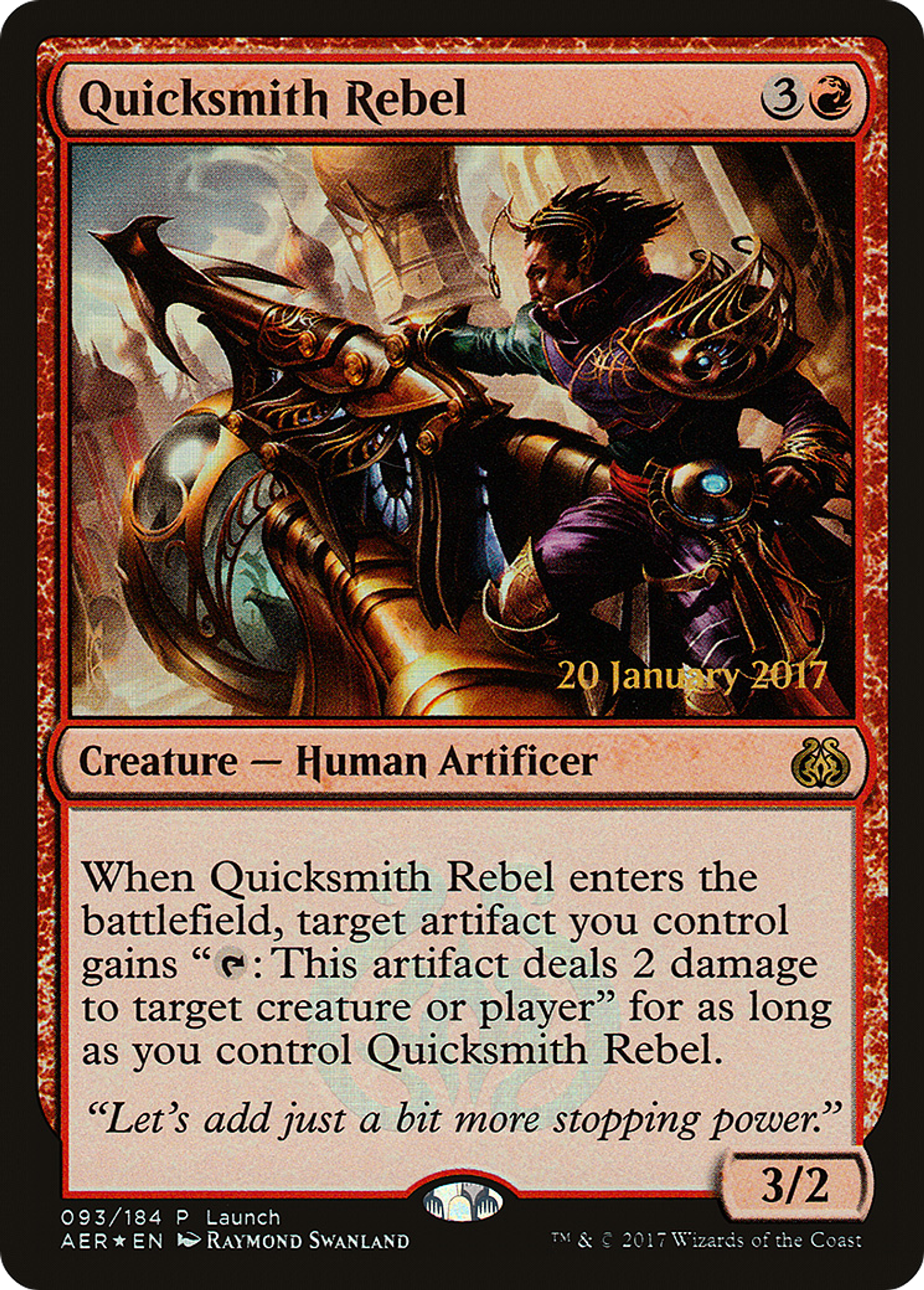 Quicksmith Rebel — Aether Revolt Promos — Magic: The Gathering