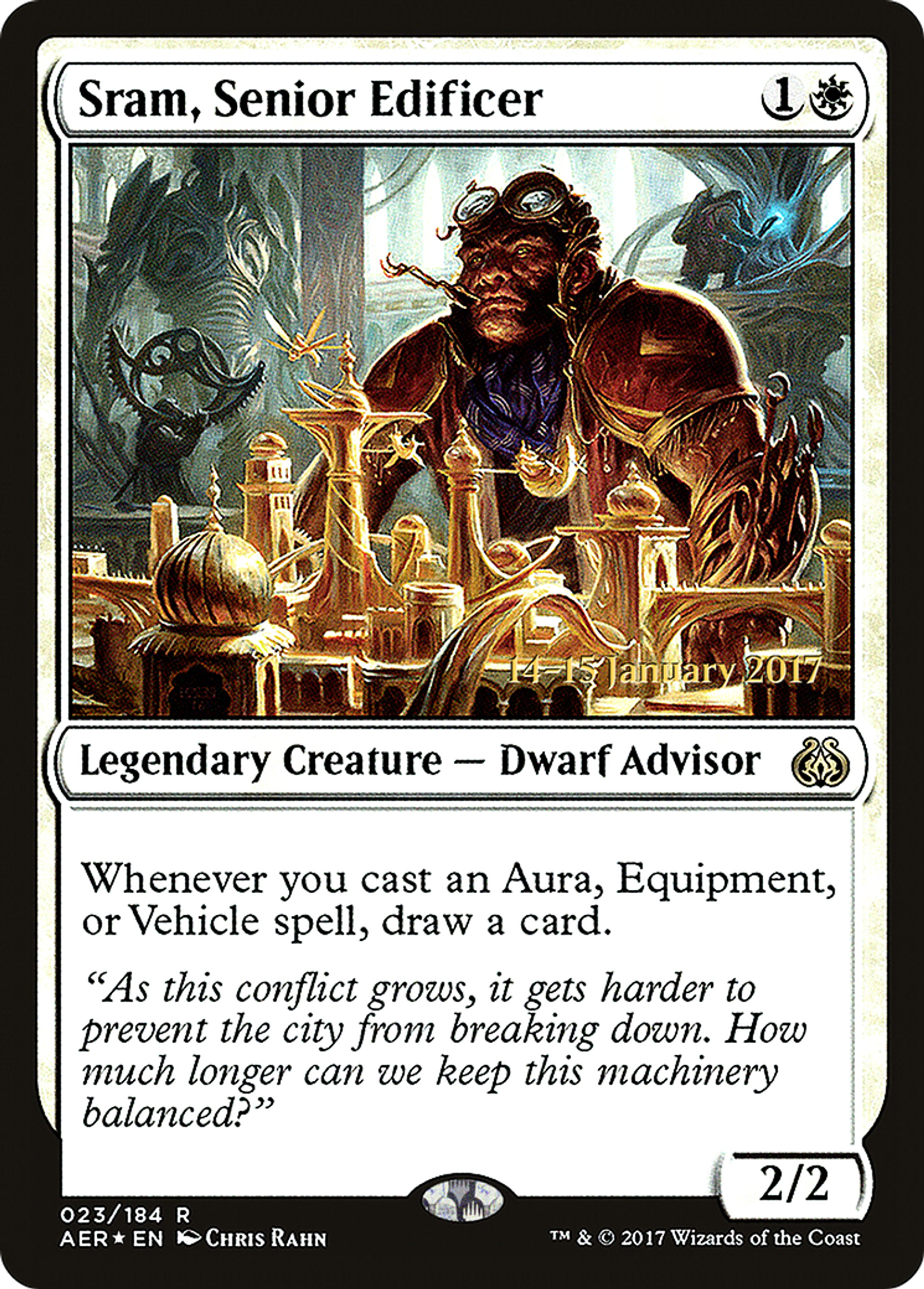 Sram, Senior Edificer — Aether Revolt Promos — Magic: The Gathering