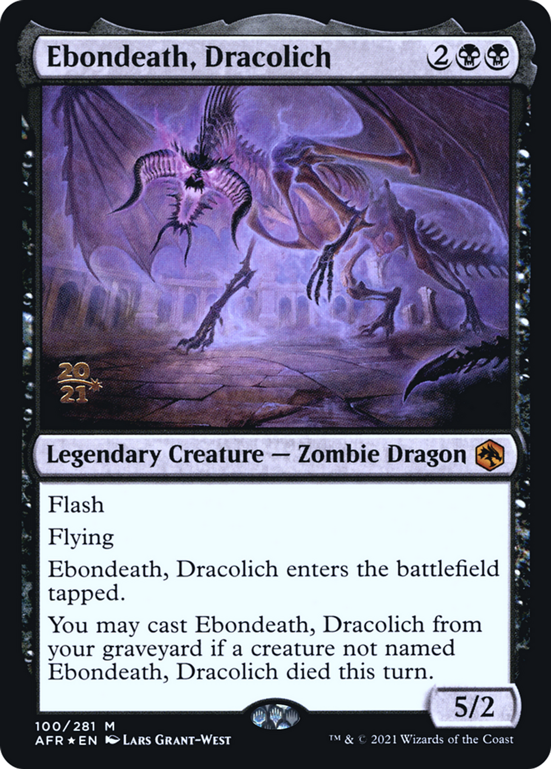 Ebondeath, Dracolich — Adventures in the Forgotten Realms Promos — Magic: The Gathering