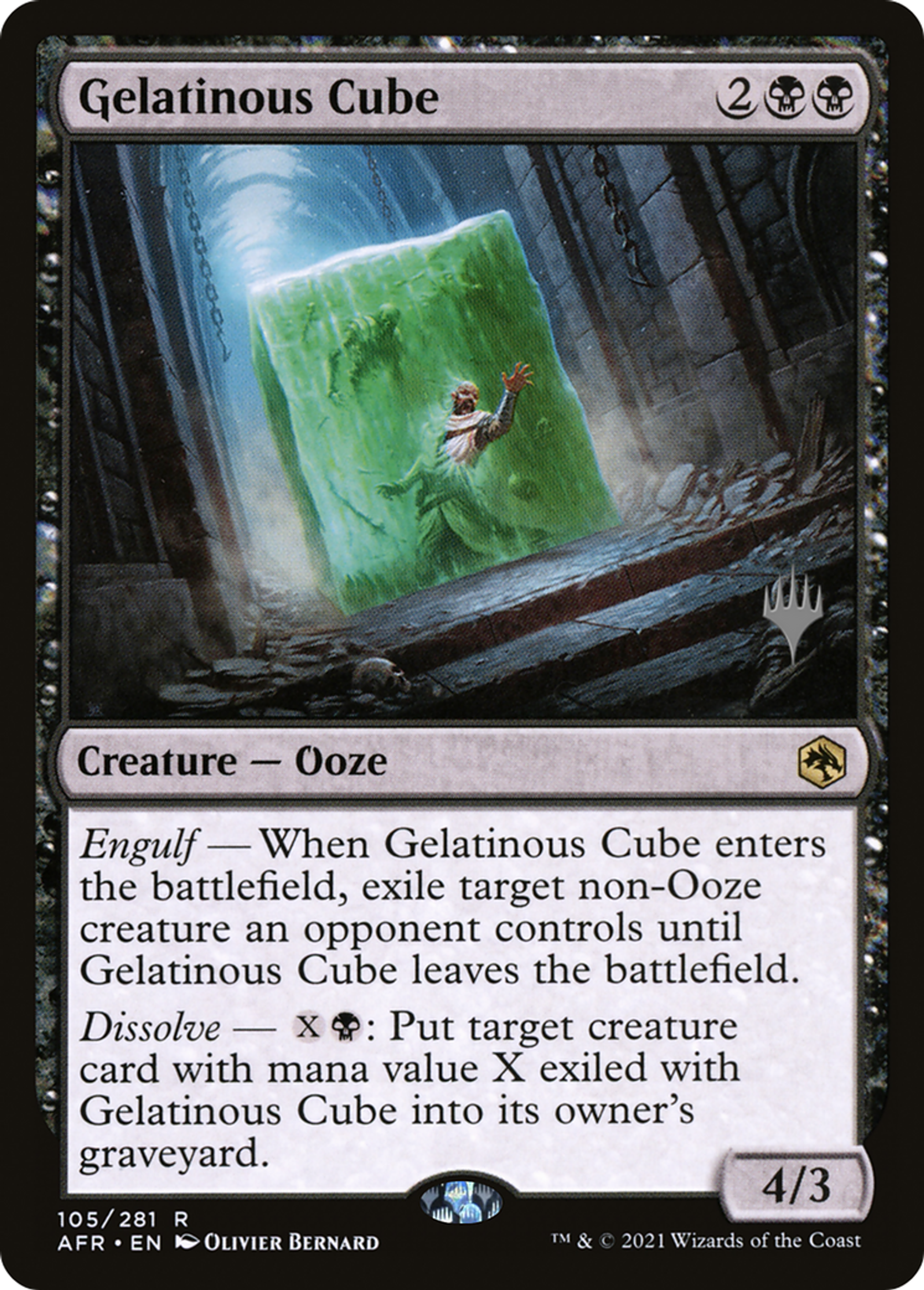 Gelatinous Cube — Adventures in the Forgotten Realms Promos — Magic: The Gathering