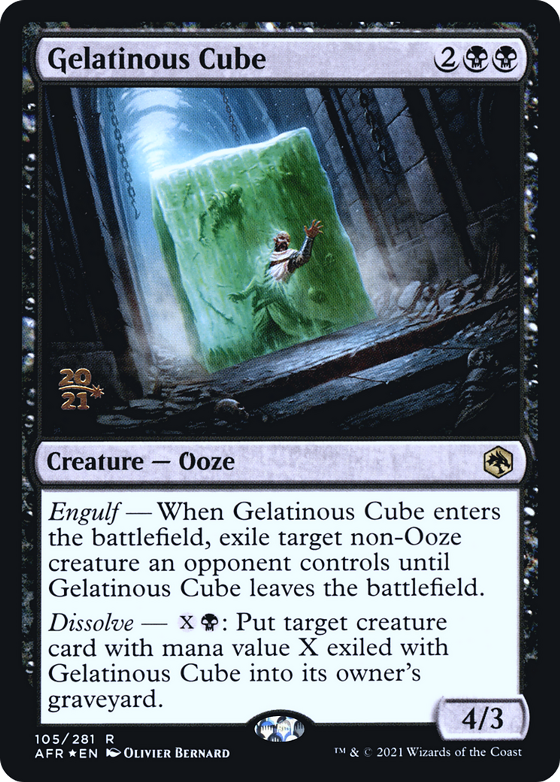 Gelatinous Cube — Adventures in the Forgotten Realms Promos — Magic: The Gathering