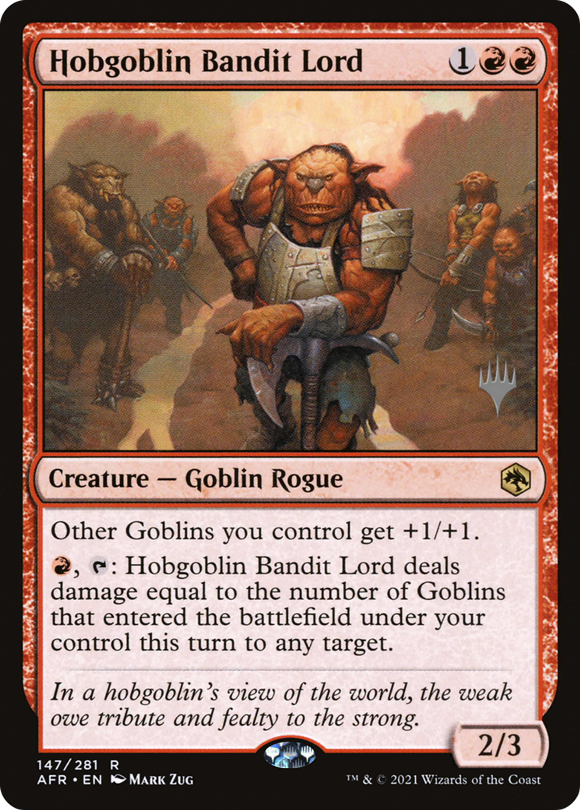 Hobgoblin Bandit Lord — Adventures in the Forgotten Realms Promos — Magic: The Gathering