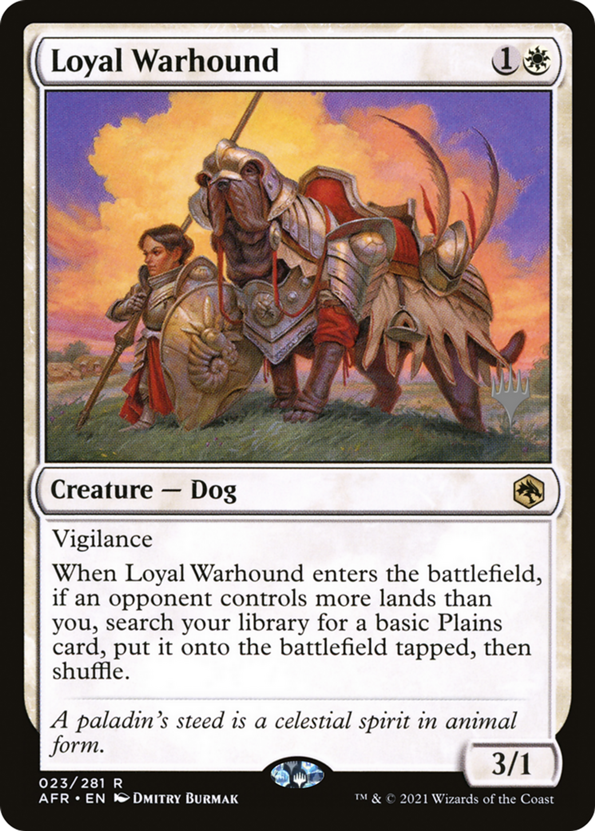 Loyal Warhound — Adventures in the Forgotten Realms Promos — Magic: The Gathering