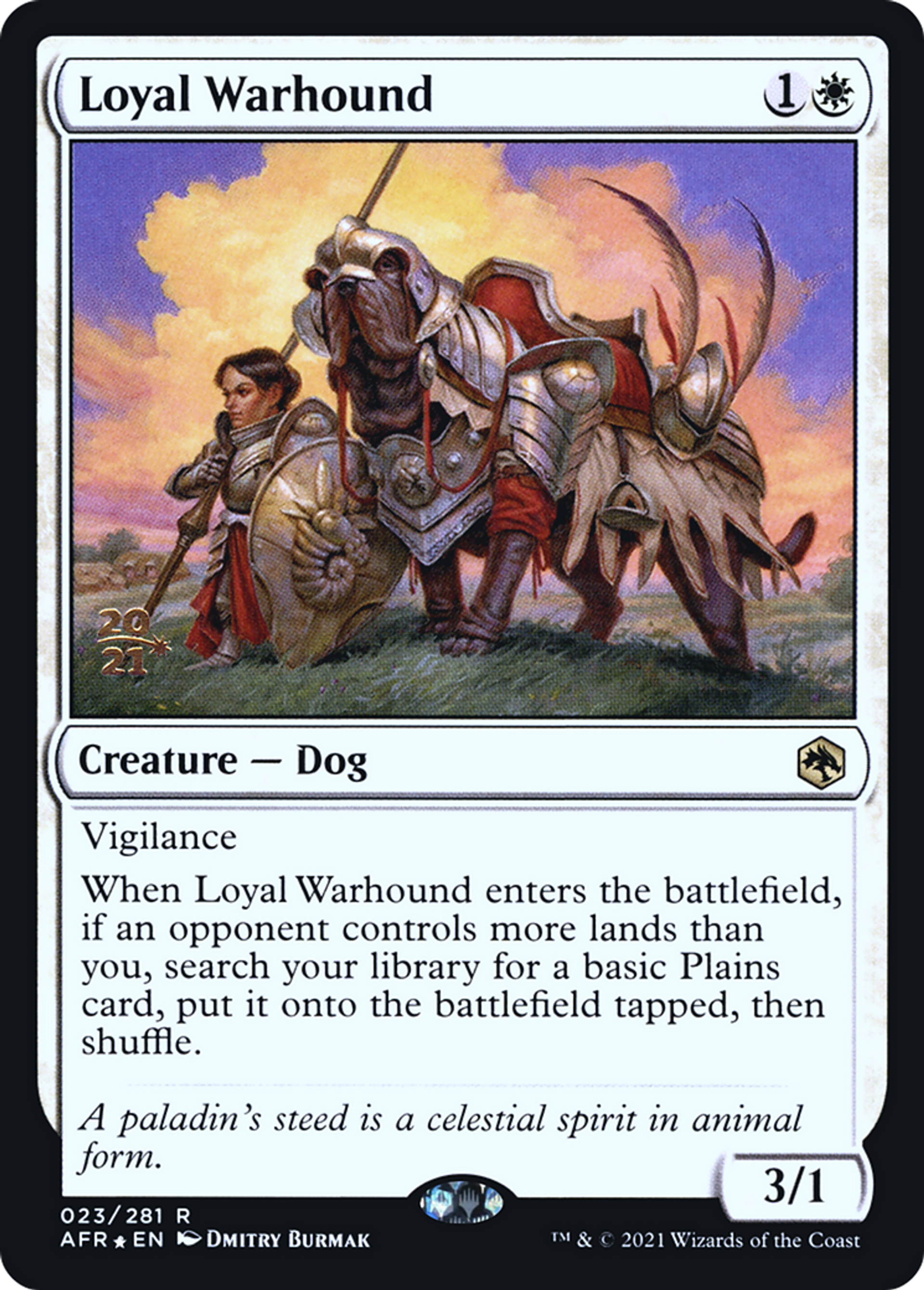 Loyal Warhound — Adventures in the Forgotten Realms Promos — Magic: The Gathering