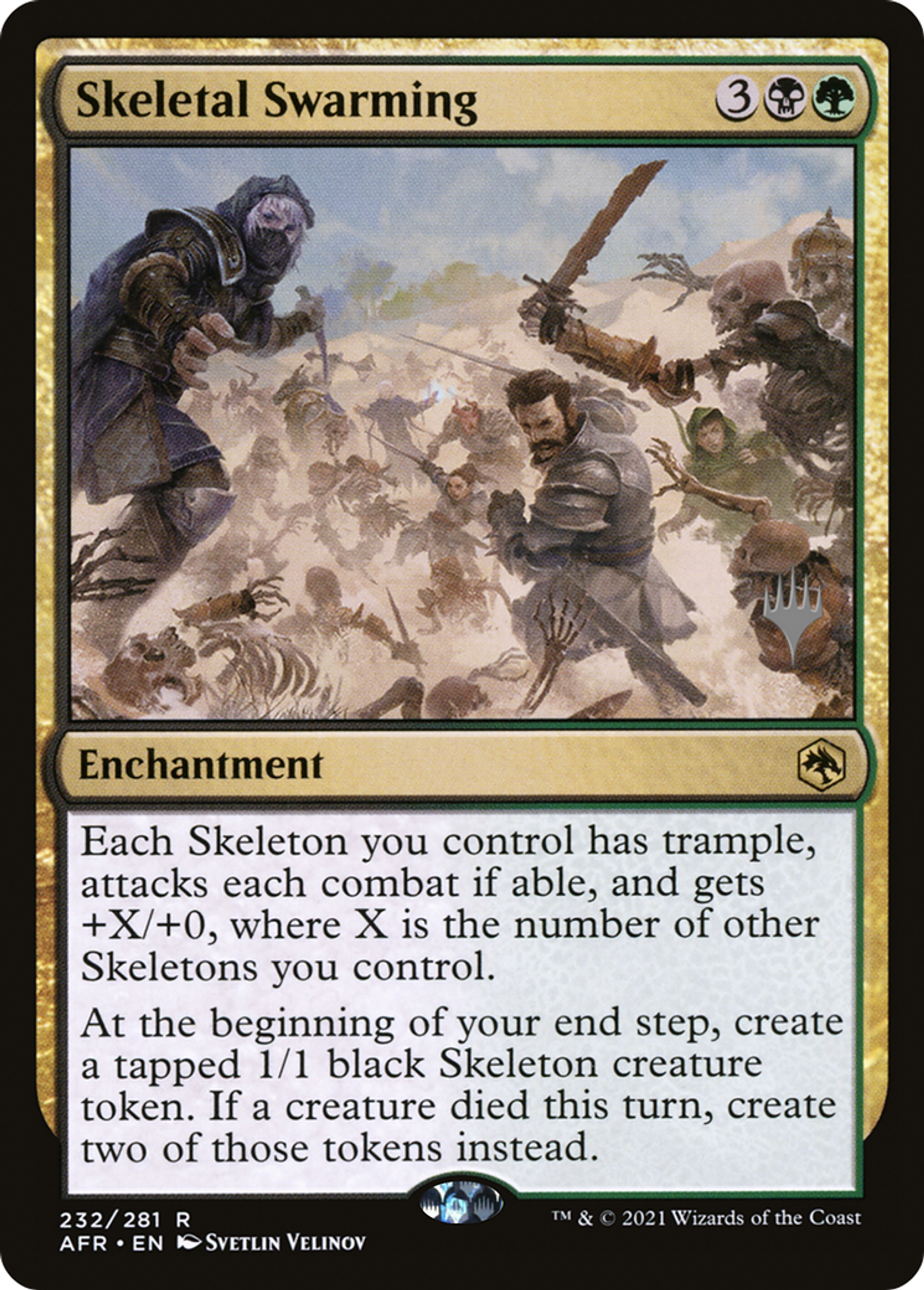 Skeletal Swarming — Adventures in the Forgotten Realms Promos — Magic: The Gathering