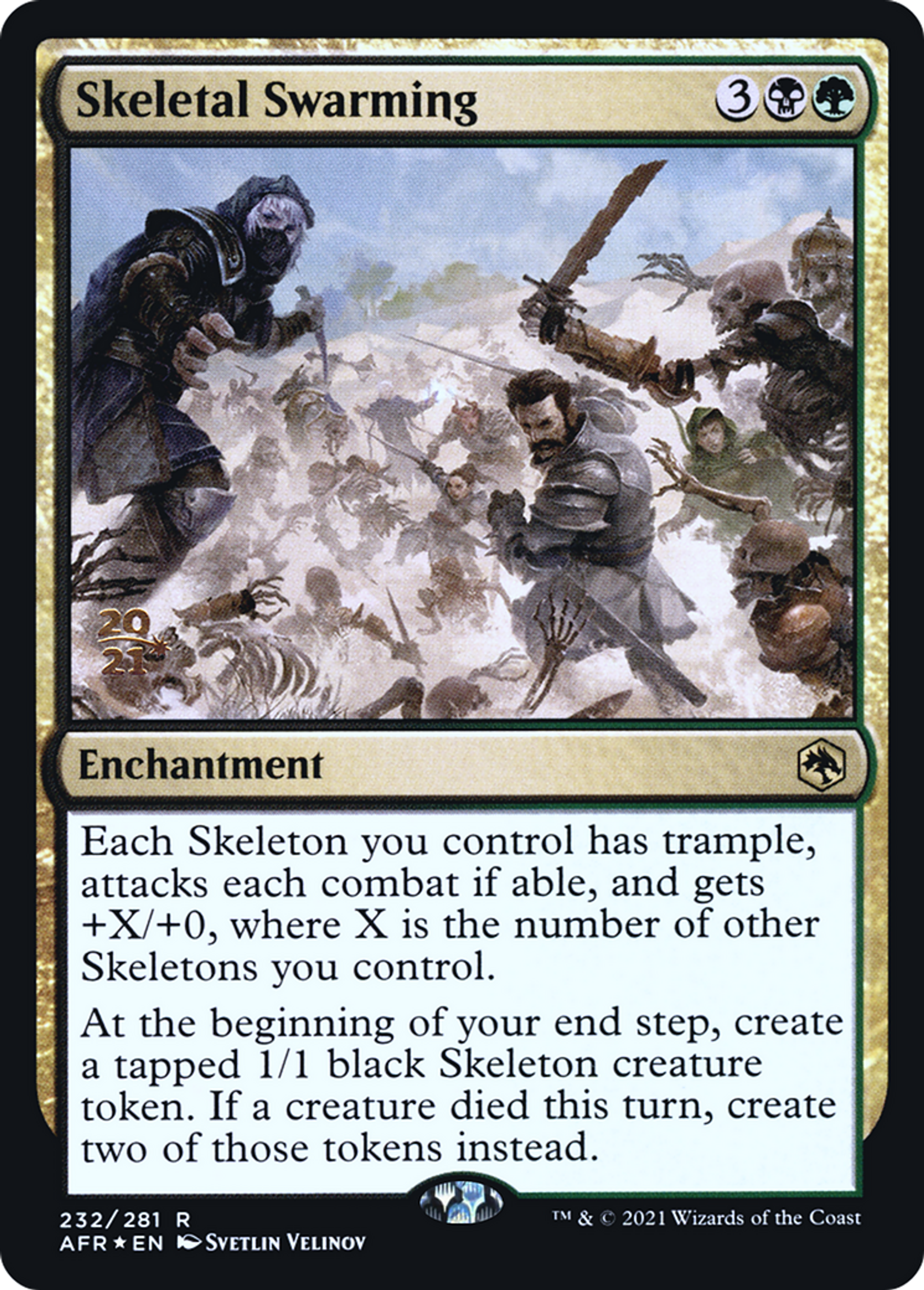 Skeletal Swarming — Adventures in the Forgotten Realms Promos — Magic: The Gathering