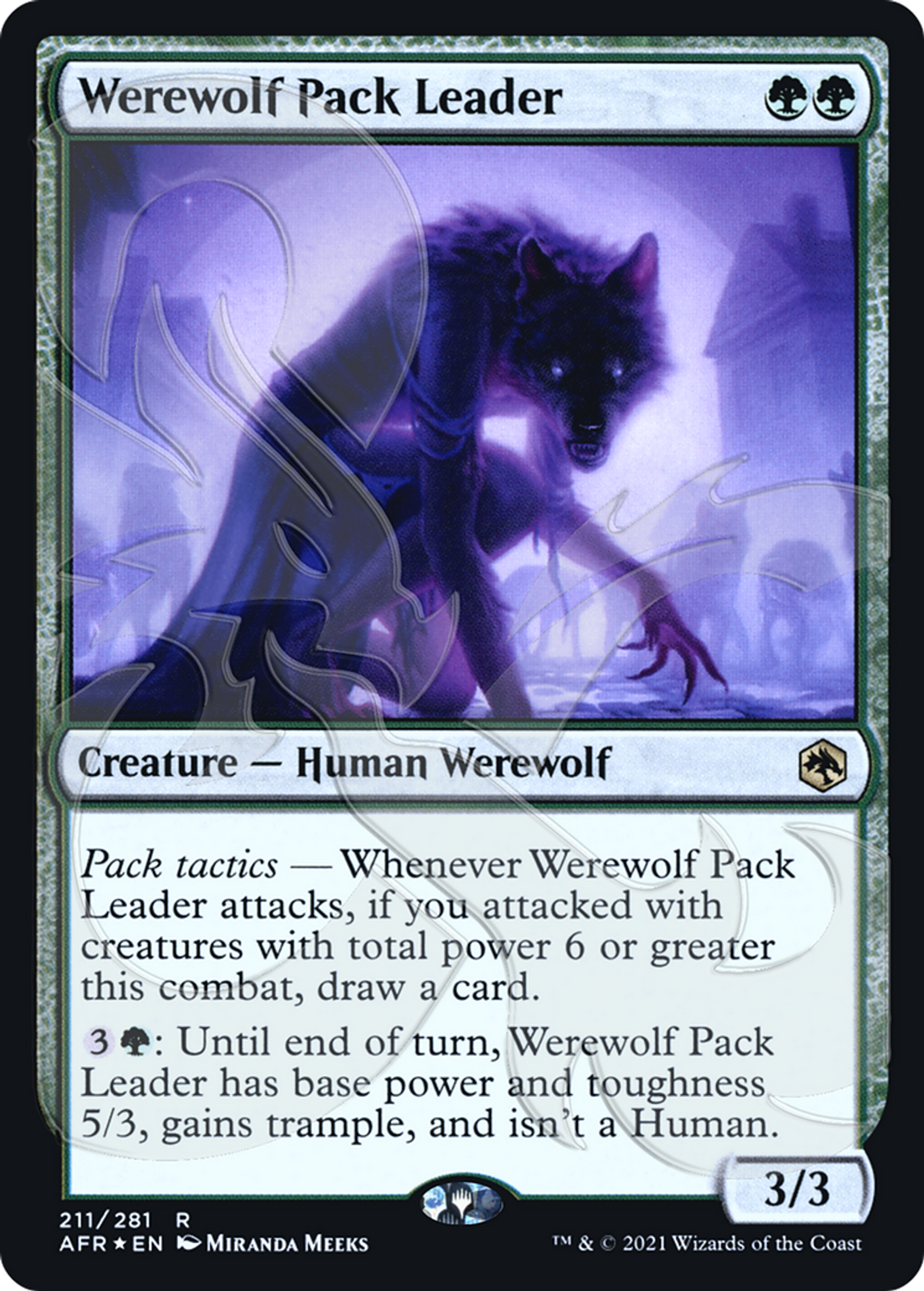 Werewolf Pack Leader — Adventures in the Forgotten Realms Promos — Magic: The Gathering